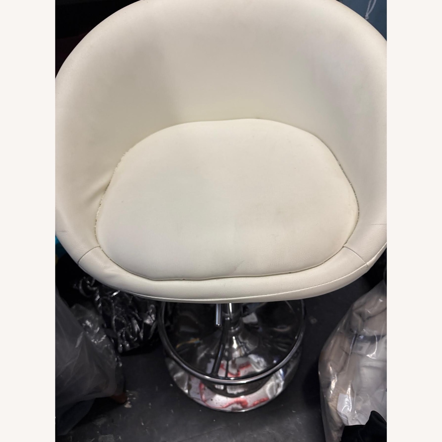 White Metal Stool - image-2