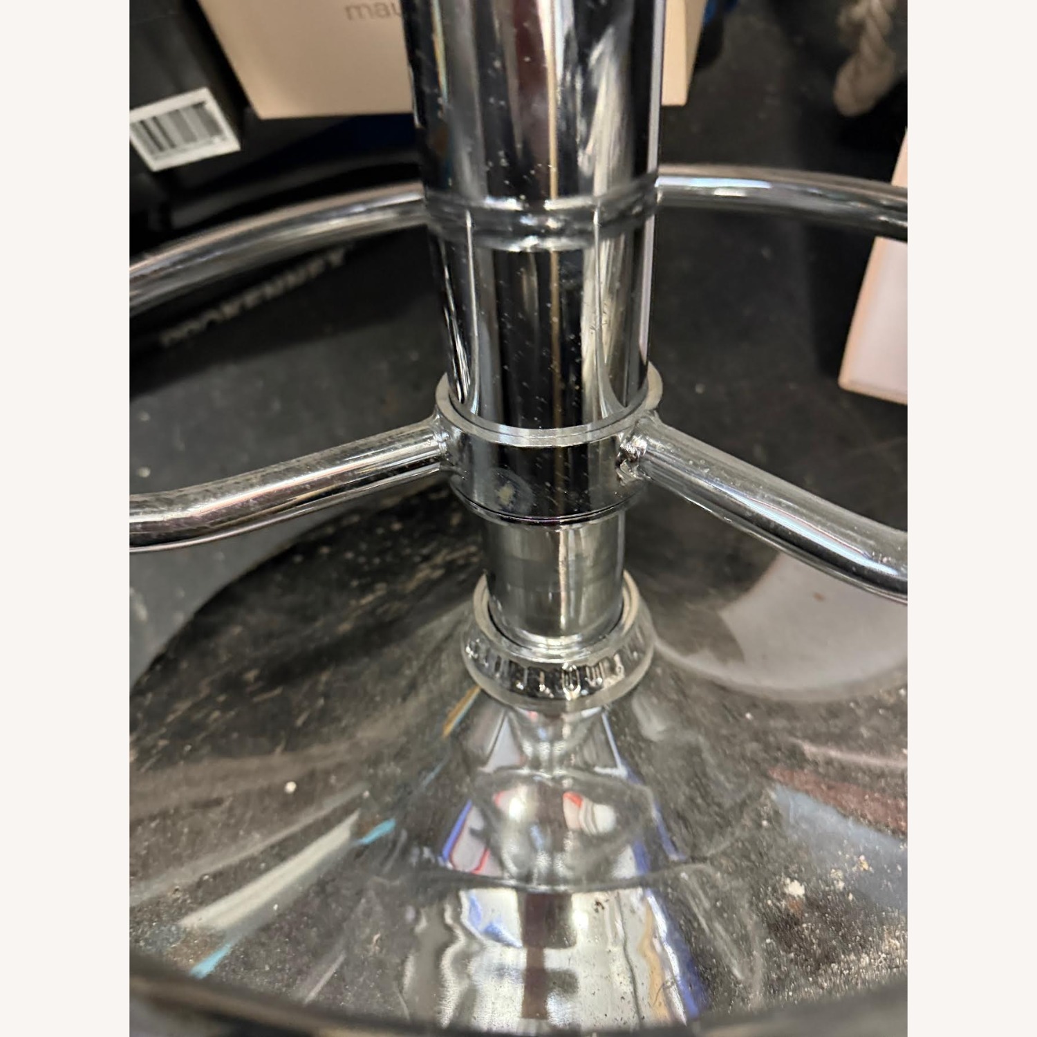 White Metal Stool - image-20