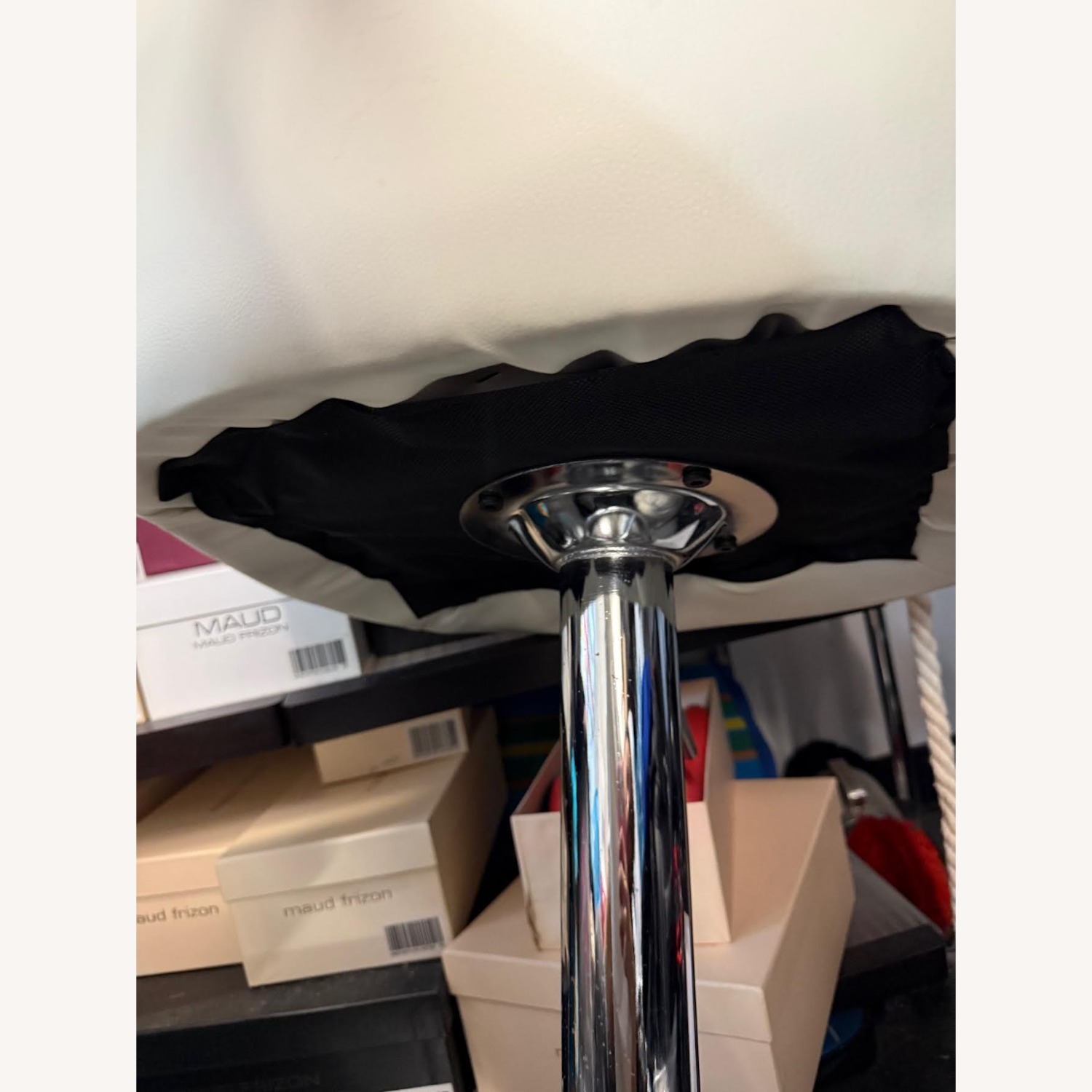 White Metal Stool - image-17