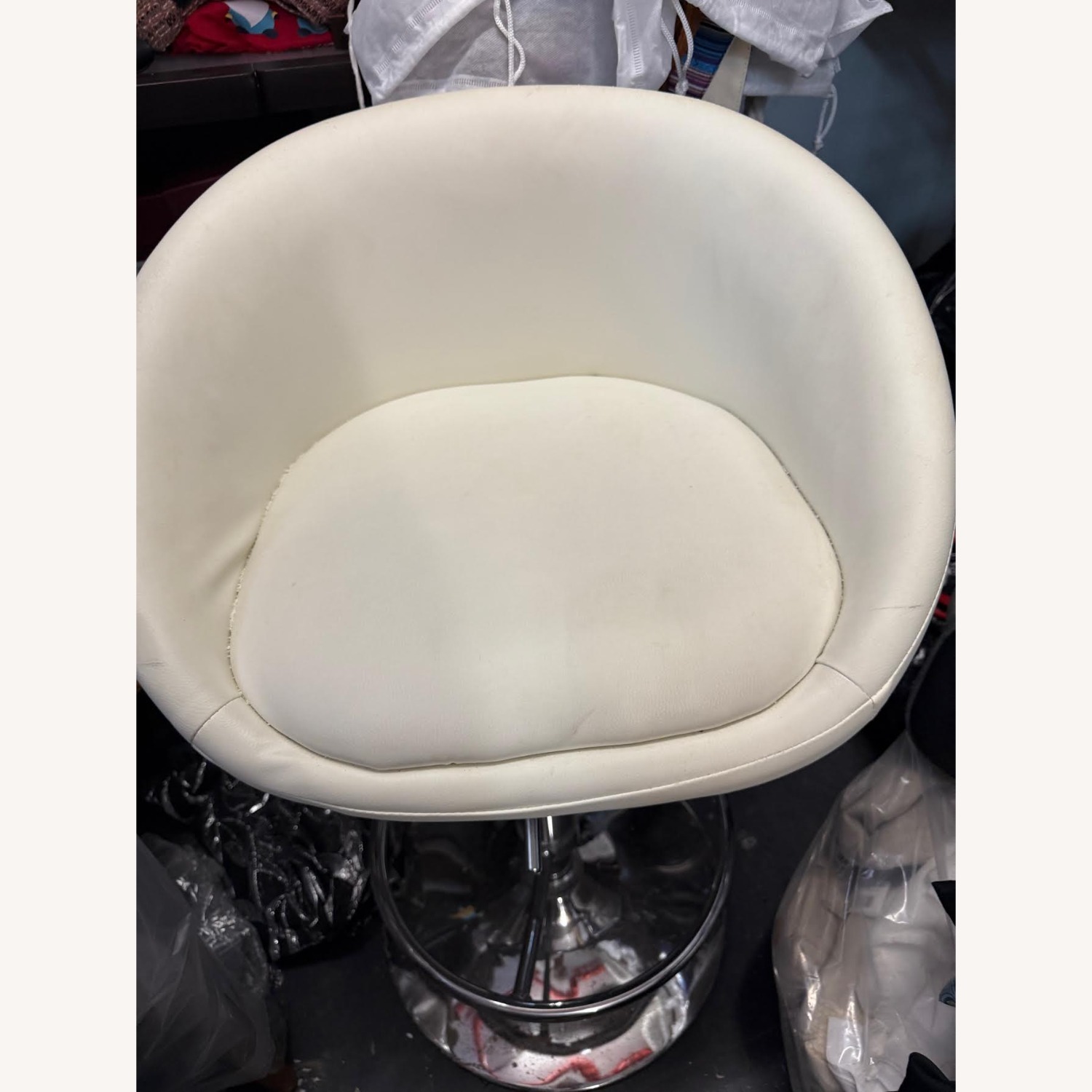 White Metal Stool - image-3