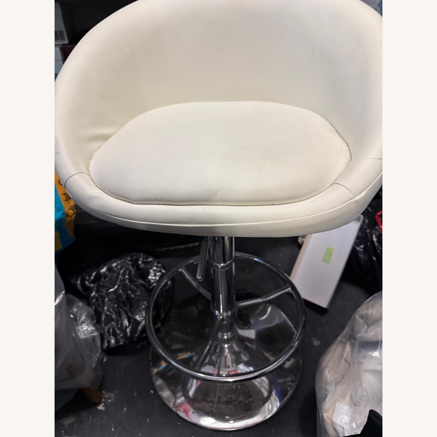 White Metal Stool - image-7