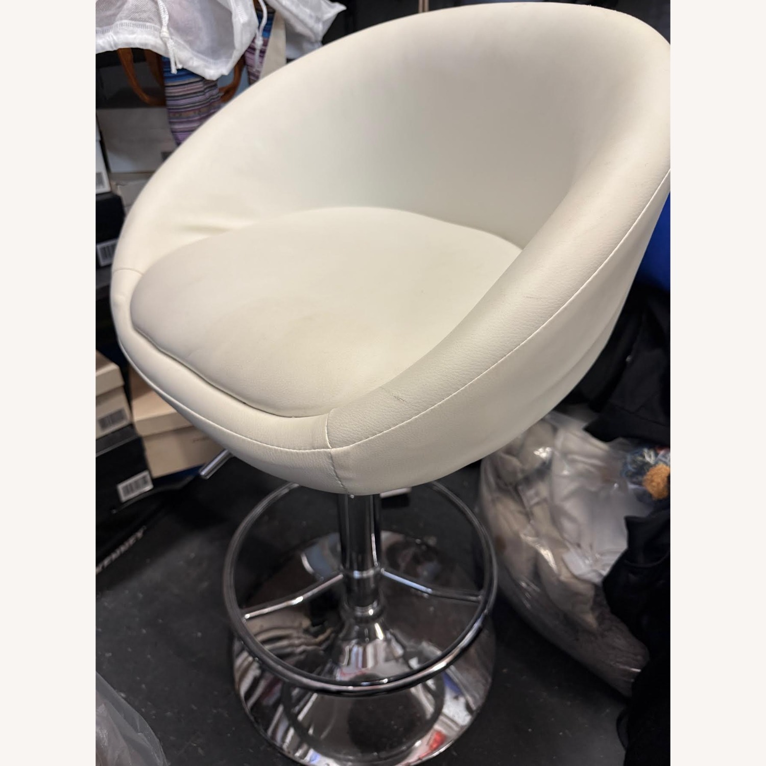 White Metal Stool - image-23