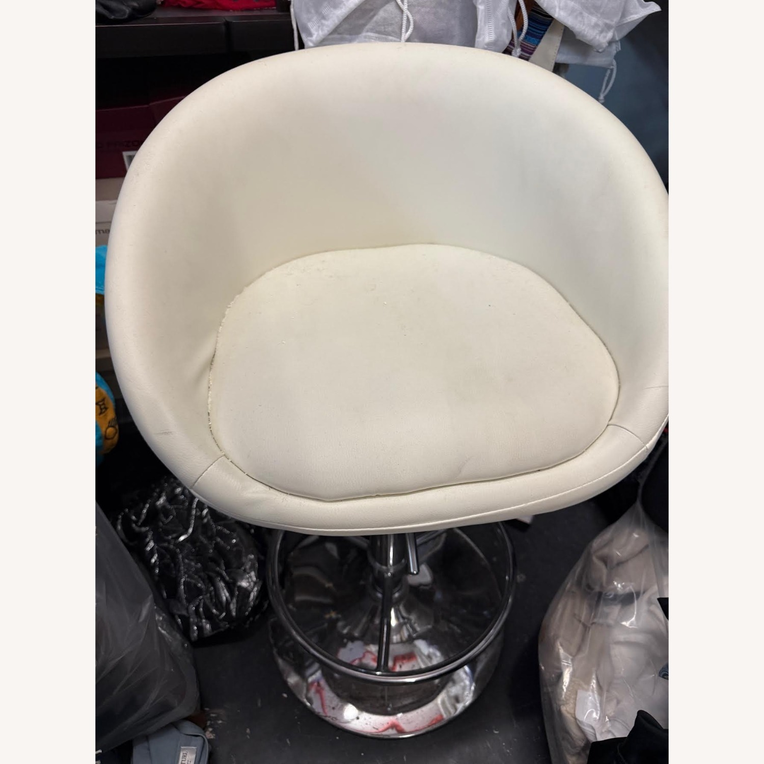 White Metal Stool - image-24