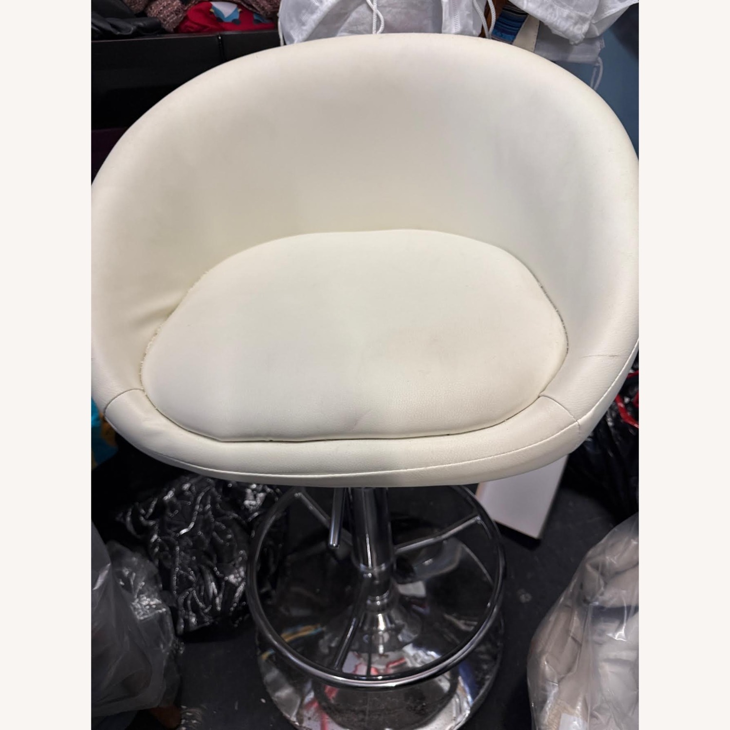White Metal Stool - image-6