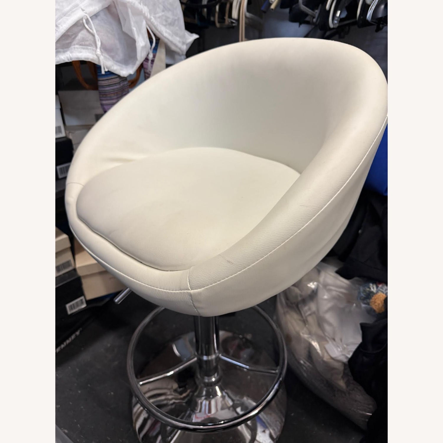 White Metal Stool - image-22