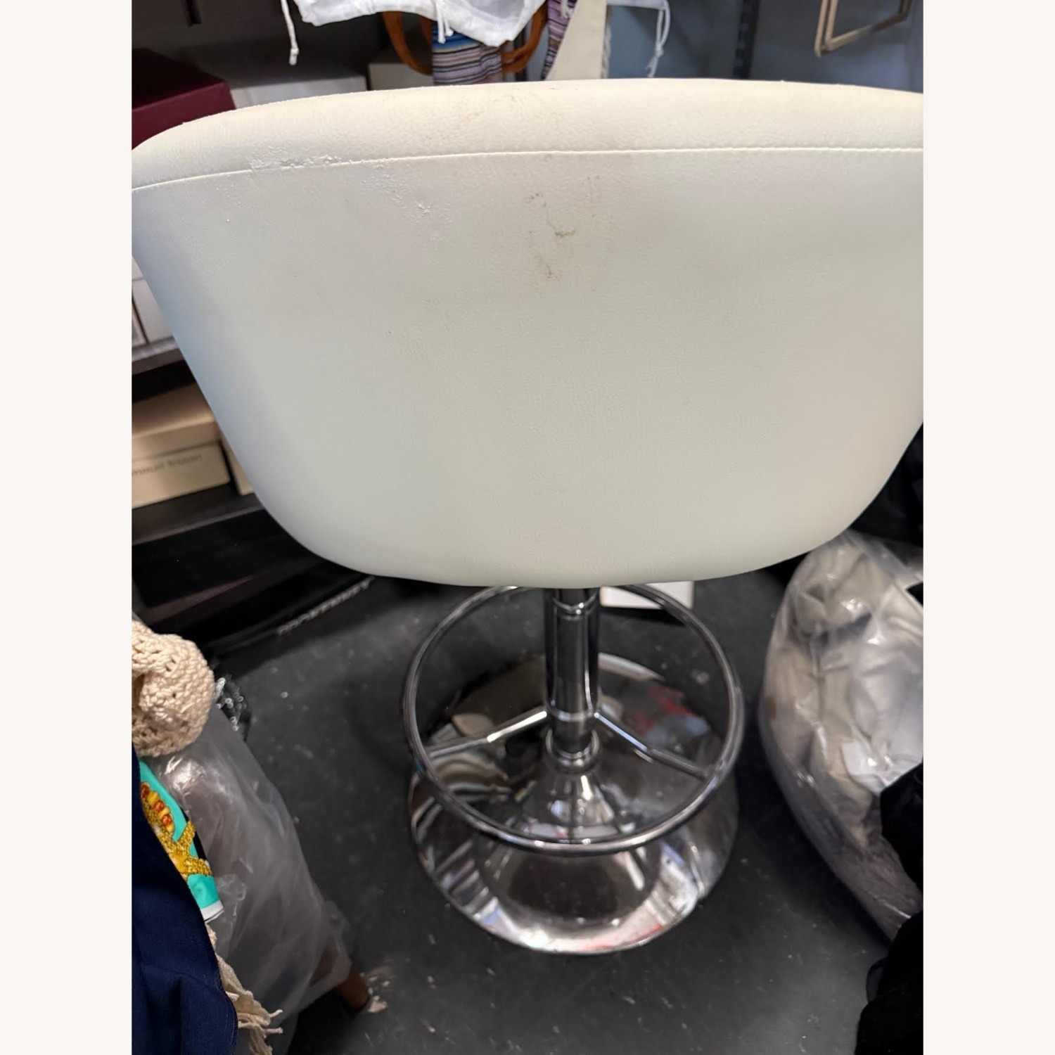White Metal Stool - image-10
