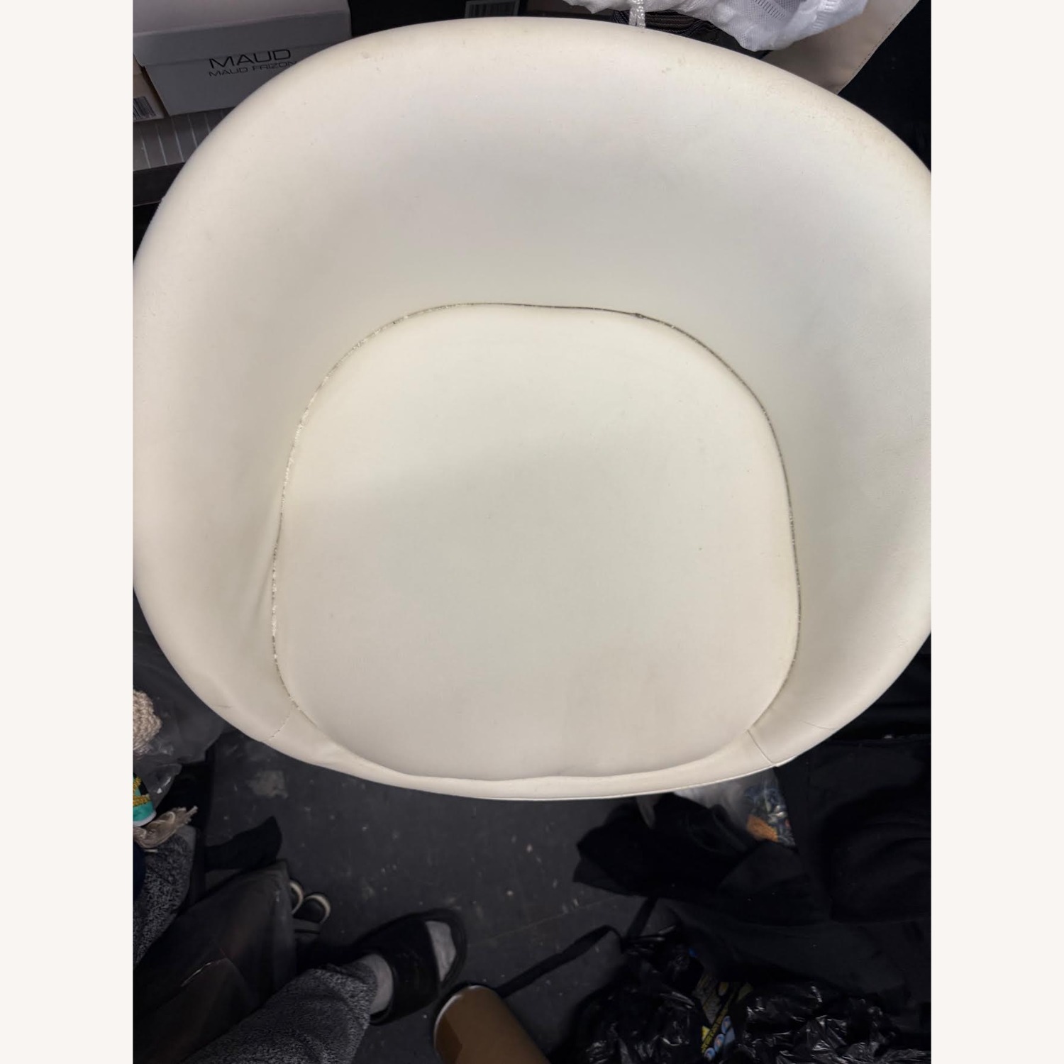 White Metal Stool - image-5