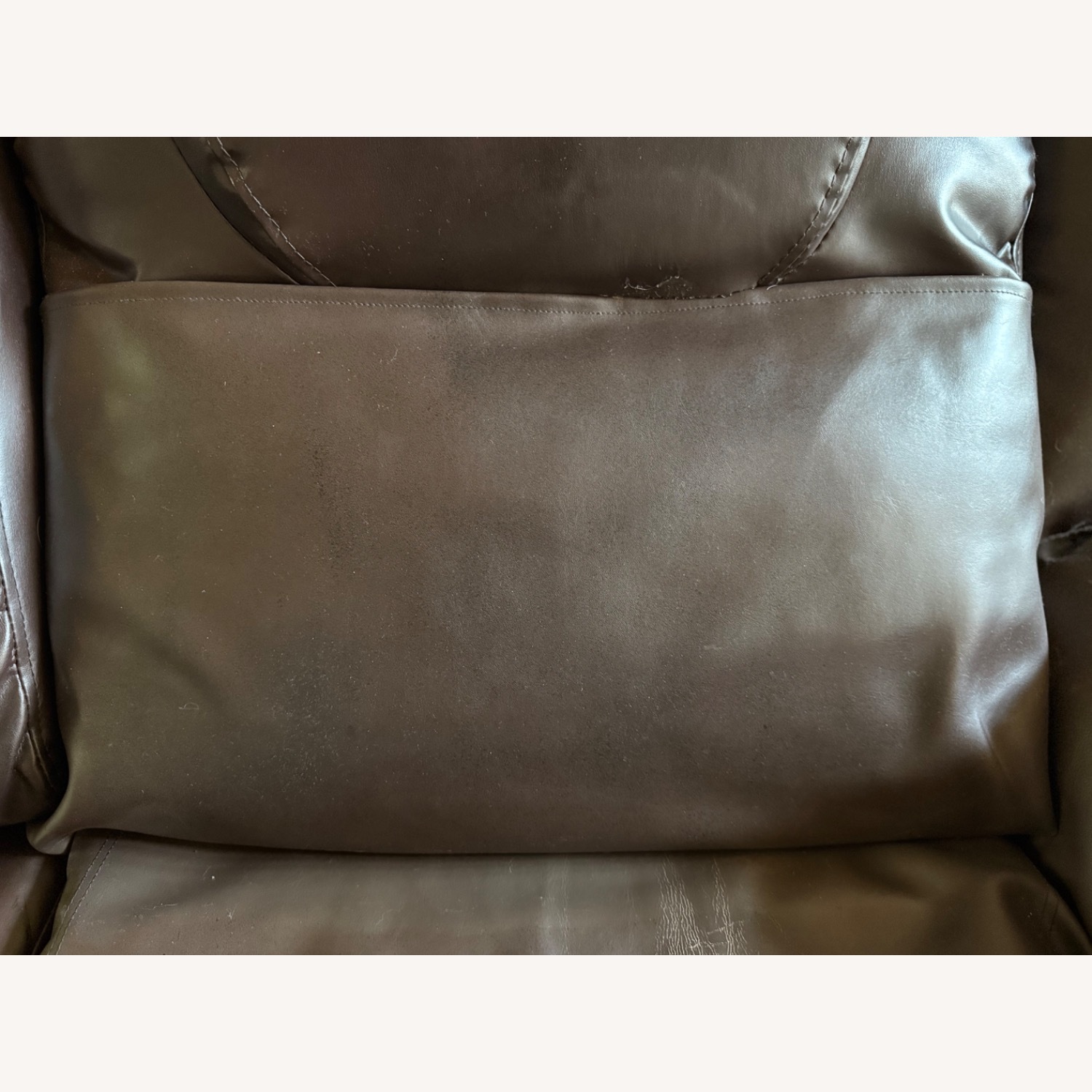 Dark Brown Leather 2 Seater Recliner Couch - image-25