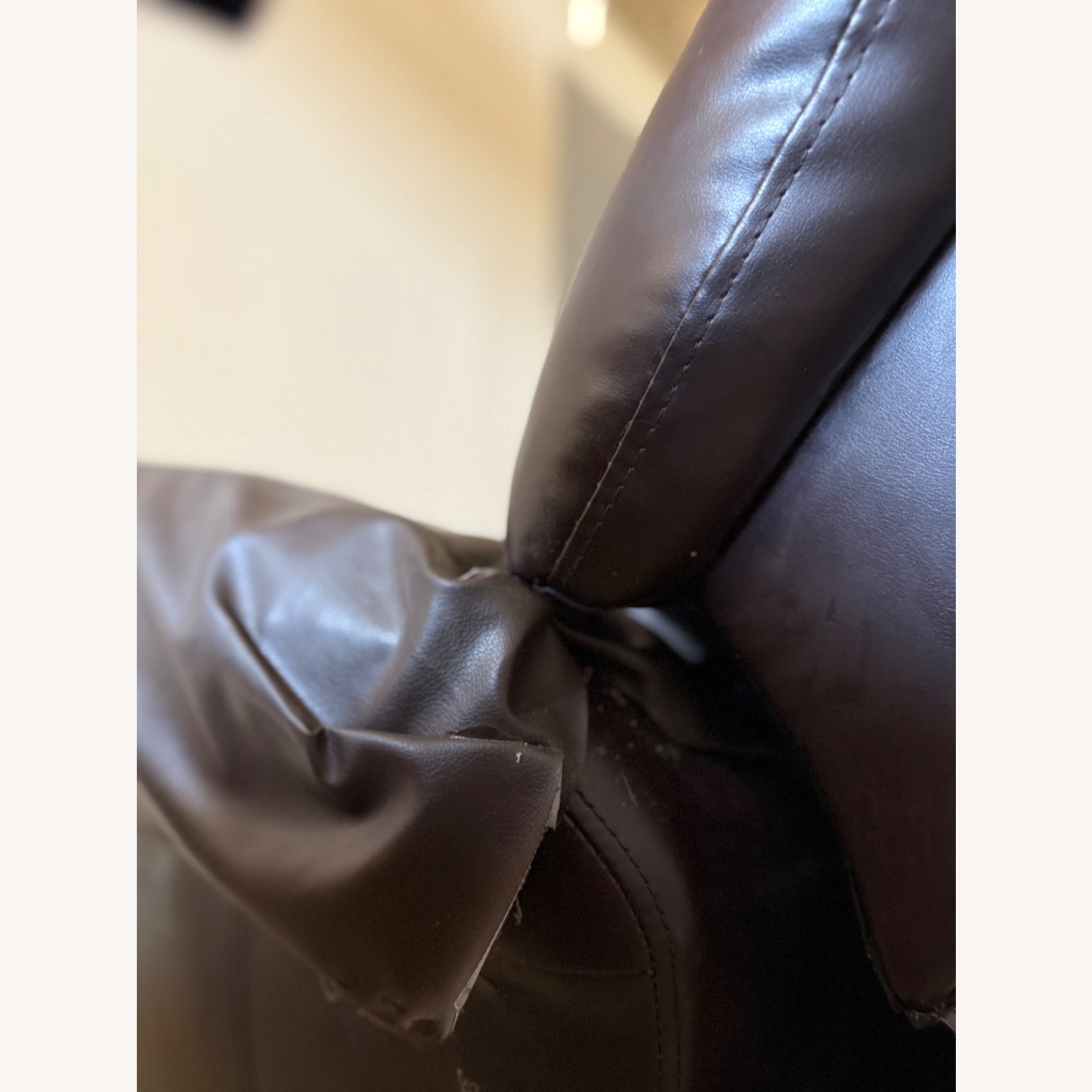 Dark Brown Leather 2 Seater Recliner Couch - image-38