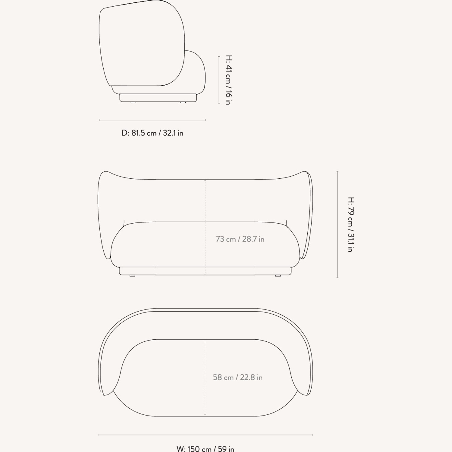 Ferm Living 2 Seater Rico Sofa - image-3