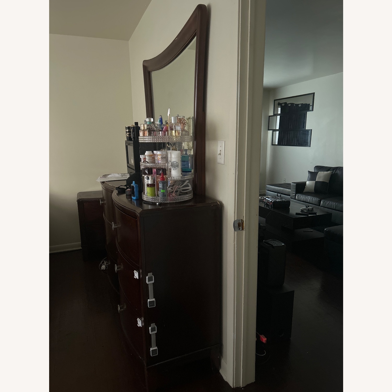 Ashley Furniture Dark Brown Wood Dresser - image-3