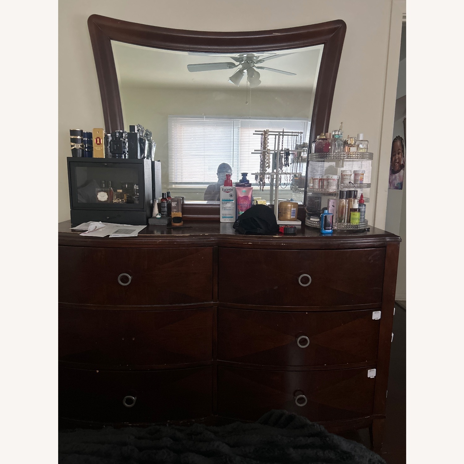 Ashley Furniture Dark Brown Wood Dresser - image-1