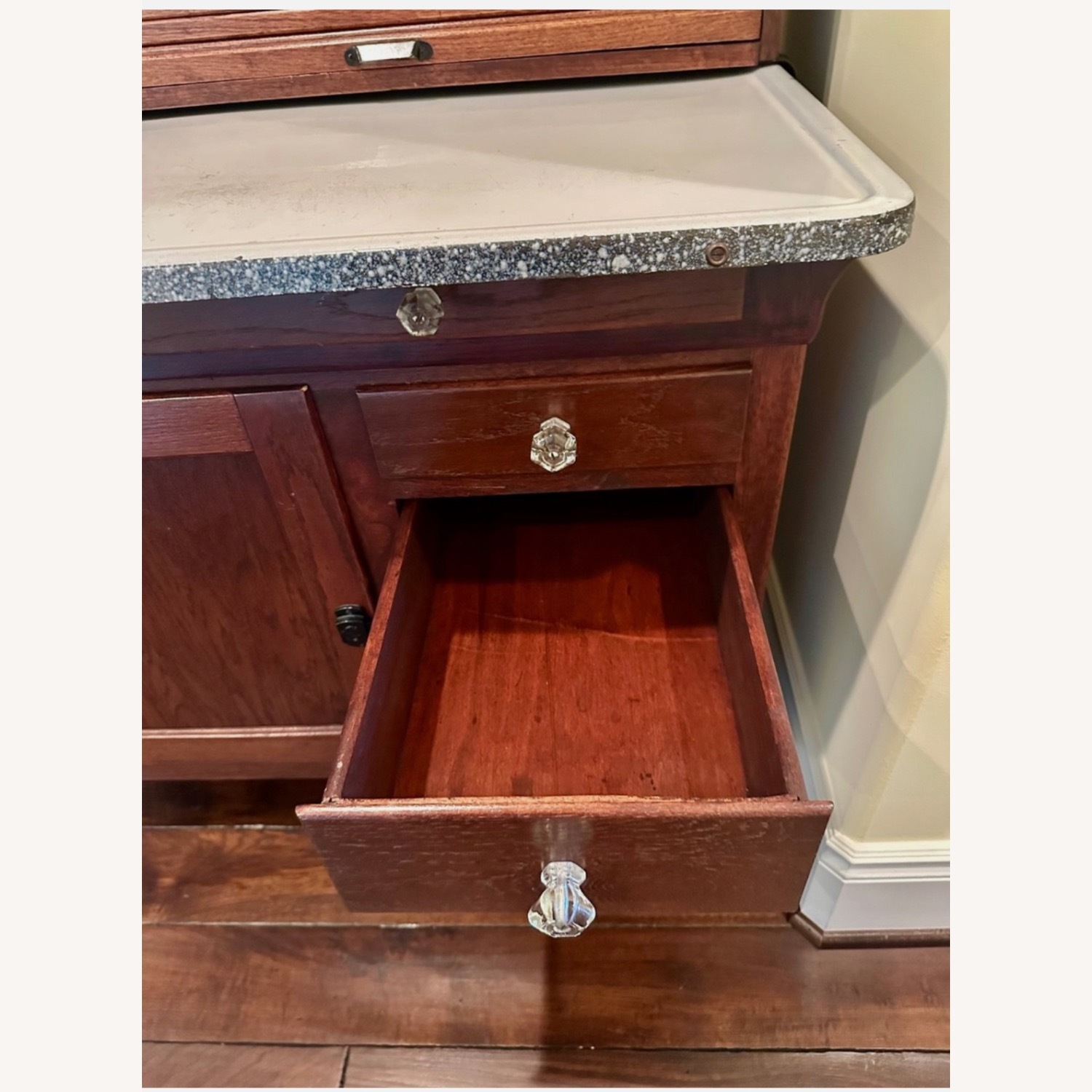 Vintage/Antique Sellers Dark Brown Wood Sideboard - image-6