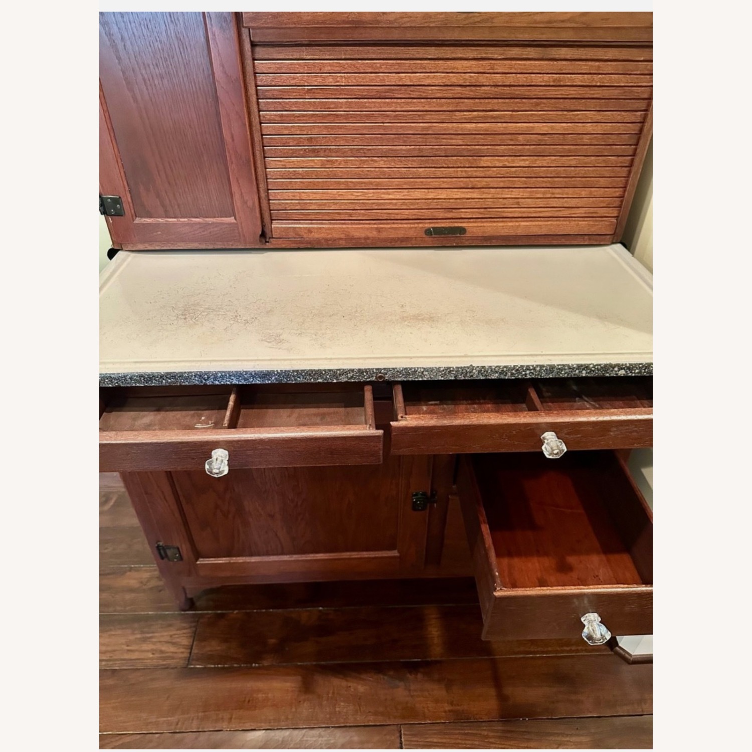 Vintage/Antique Sellers Dark Brown Wood Sideboard - image-9