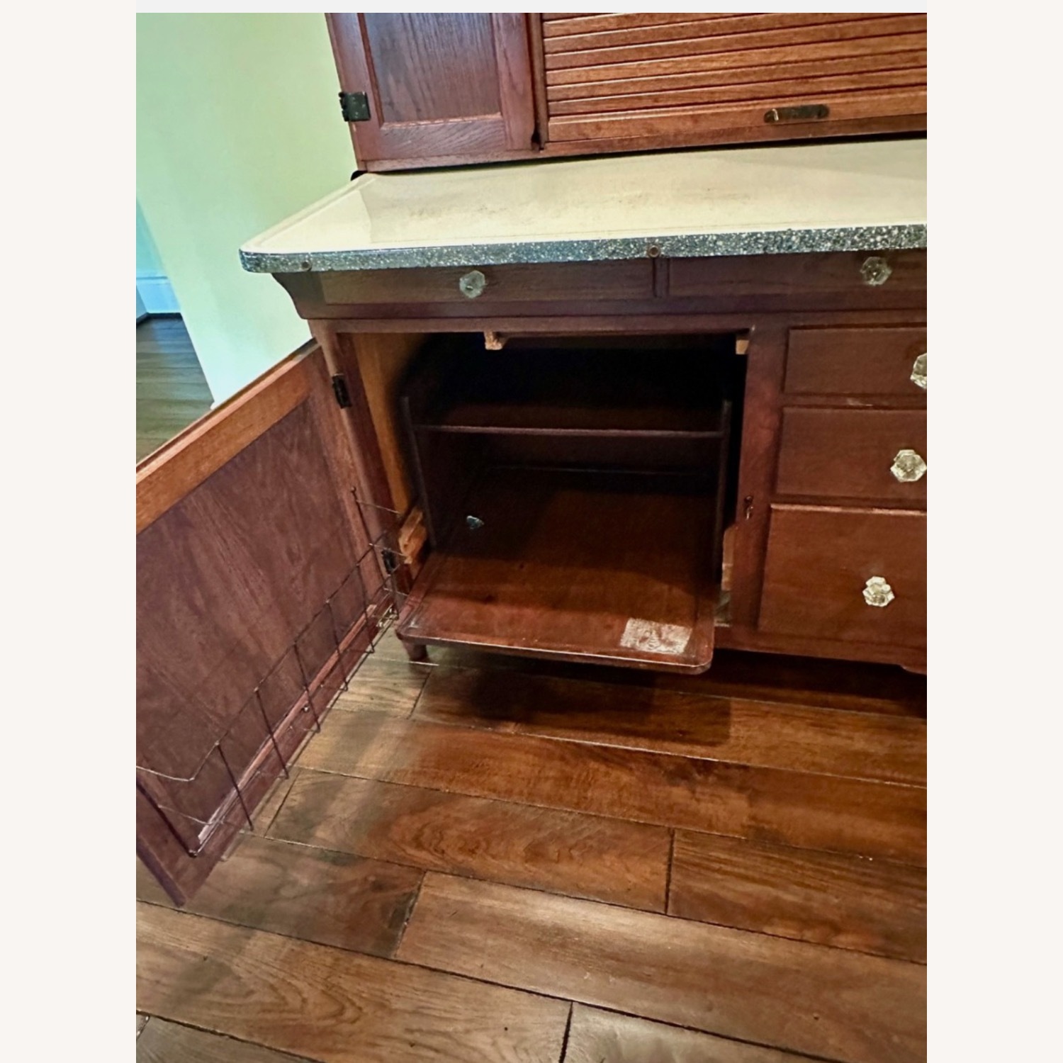 Vintage/Antique Sellers Dark Brown Wood Sideboard - image-7