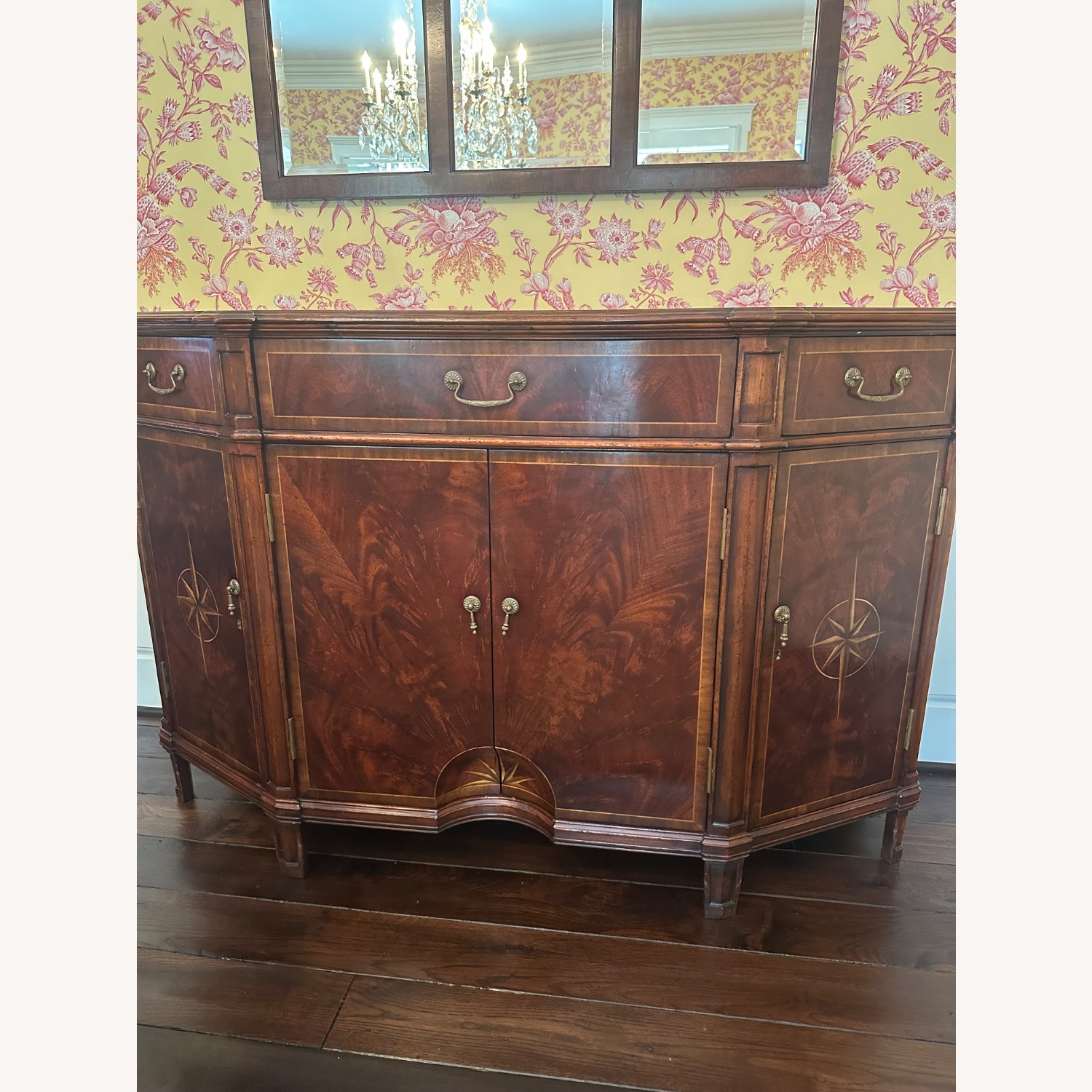 Jonathan Charles Starburst Mahogany Side Cabinet - image-1