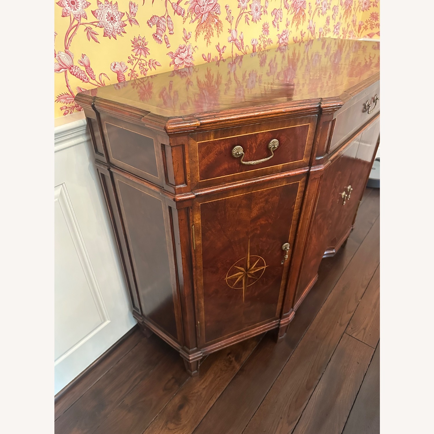 Jonathan Charles Starburst Mahogany Side Cabinet - image-6