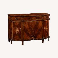 Jonathan Charles Starburst Mahogany Side Cabinet