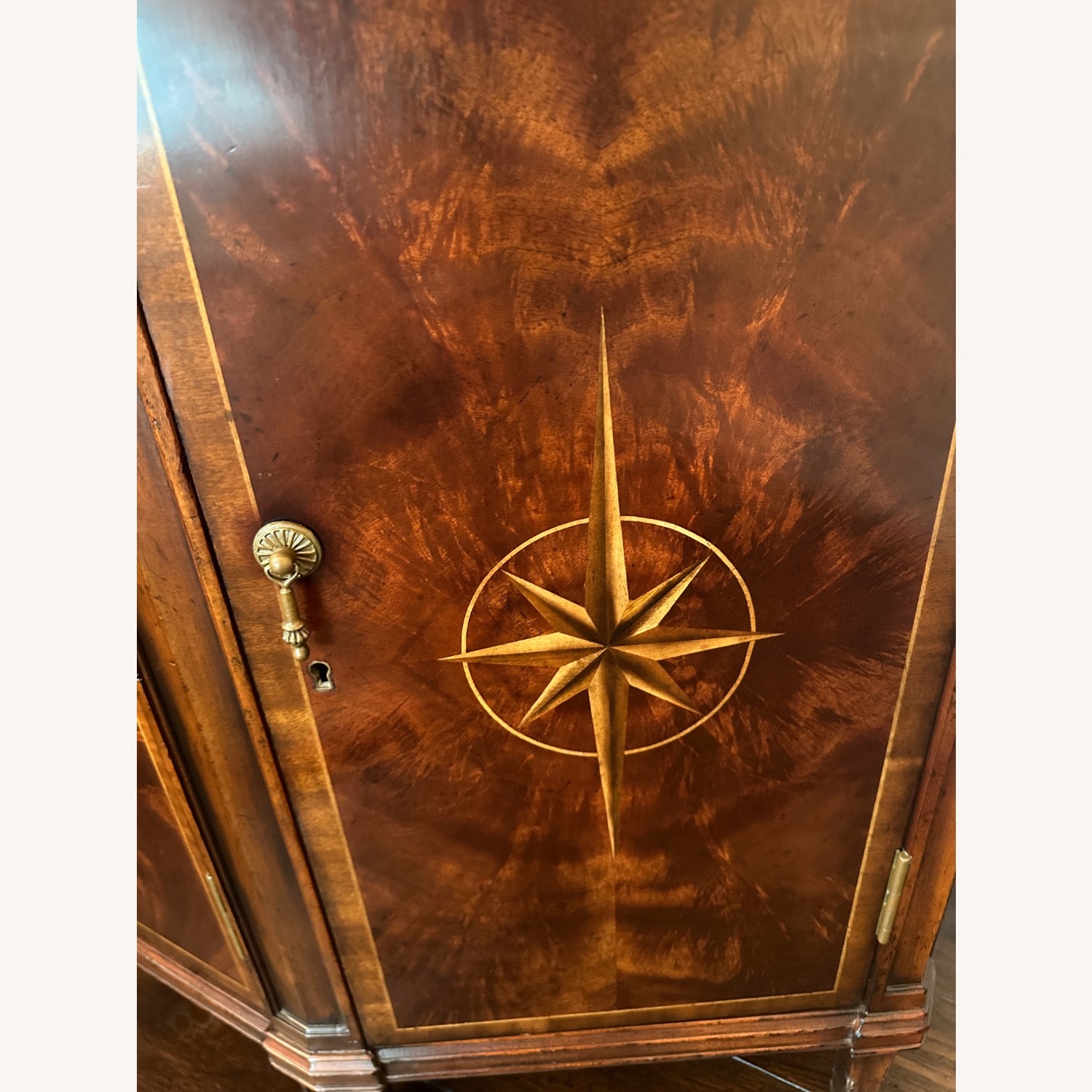 Jonathan Charles Starburst Mahogany Side Cabinet - image-8