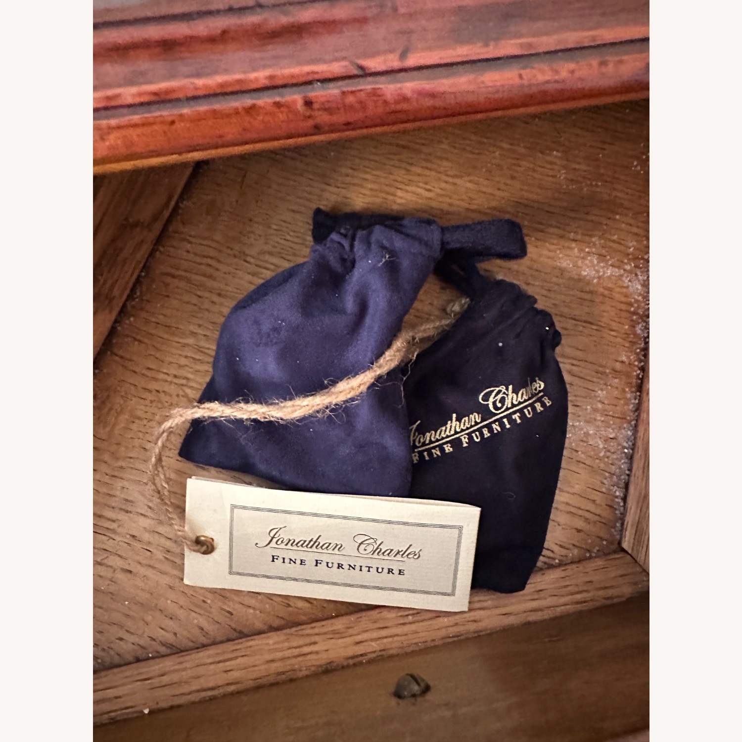 Jonathan Charles Starburst Mahogany Side Cabinet - image-10