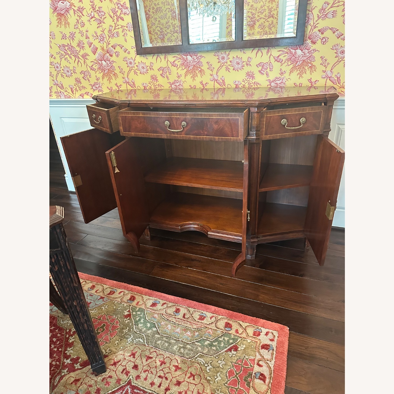 Jonathan Charles Starburst Mahogany Side Cabinet - image-9