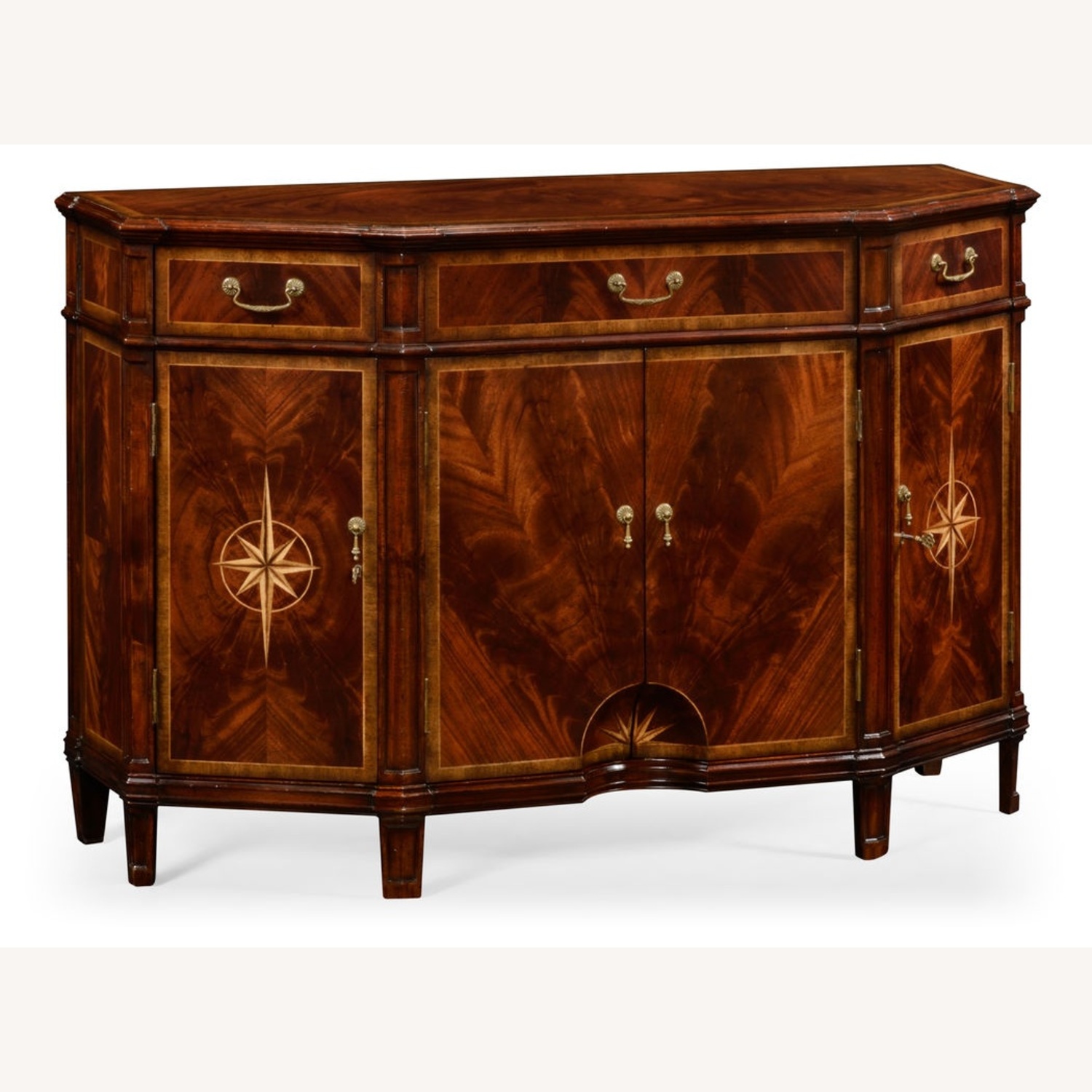Jonathan Charles Starburst Mahogany Side Cabinet - image-11