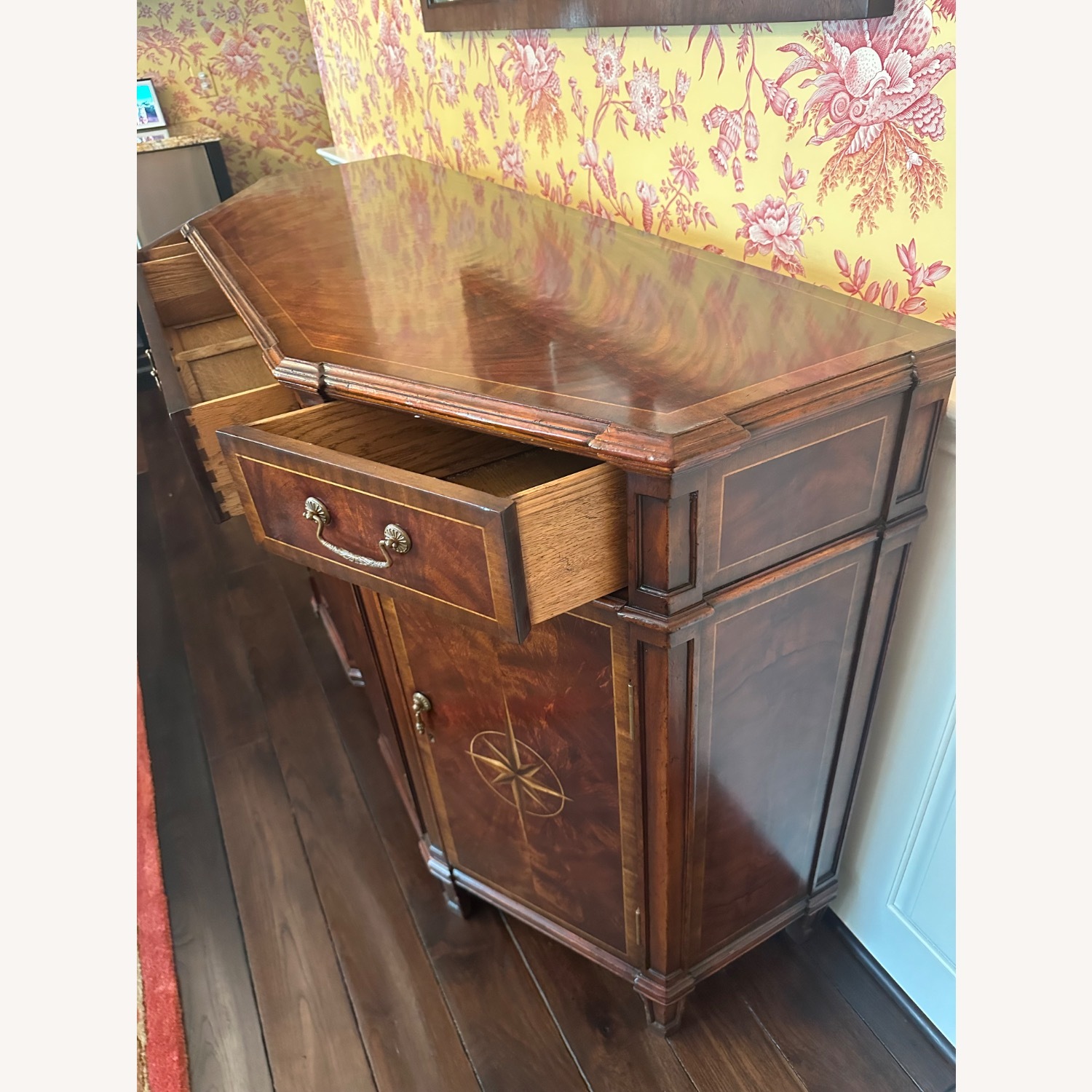 Jonathan Charles Starburst Mahogany Side Cabinet - image-7