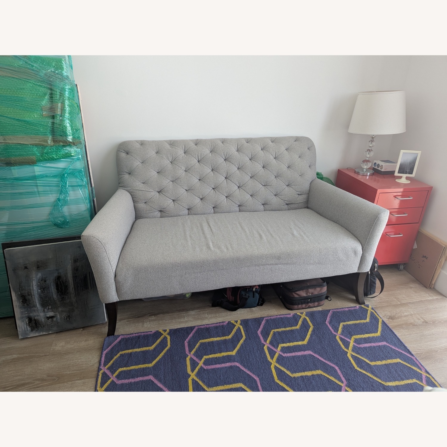 West Elm Elton Settee, Feather Gray - image-4