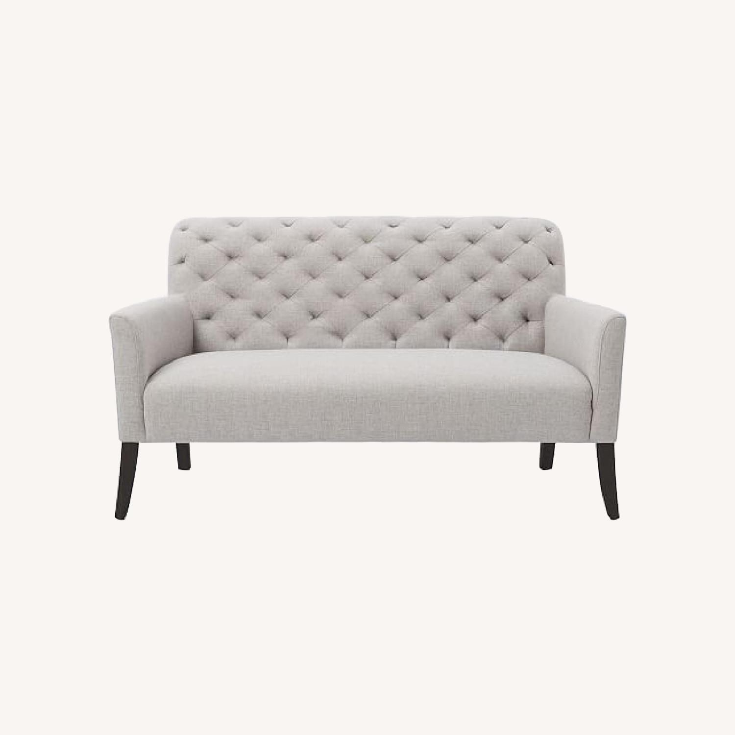 West Elm Elton Settee, Feather Gray - image-0