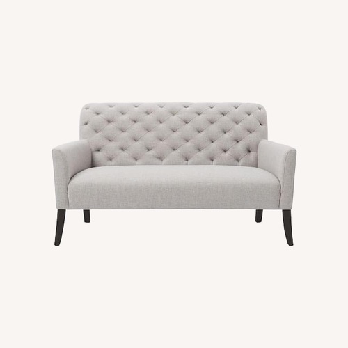 Used West Elm Elton Settee, Feather Gray  for sale on AptDeco