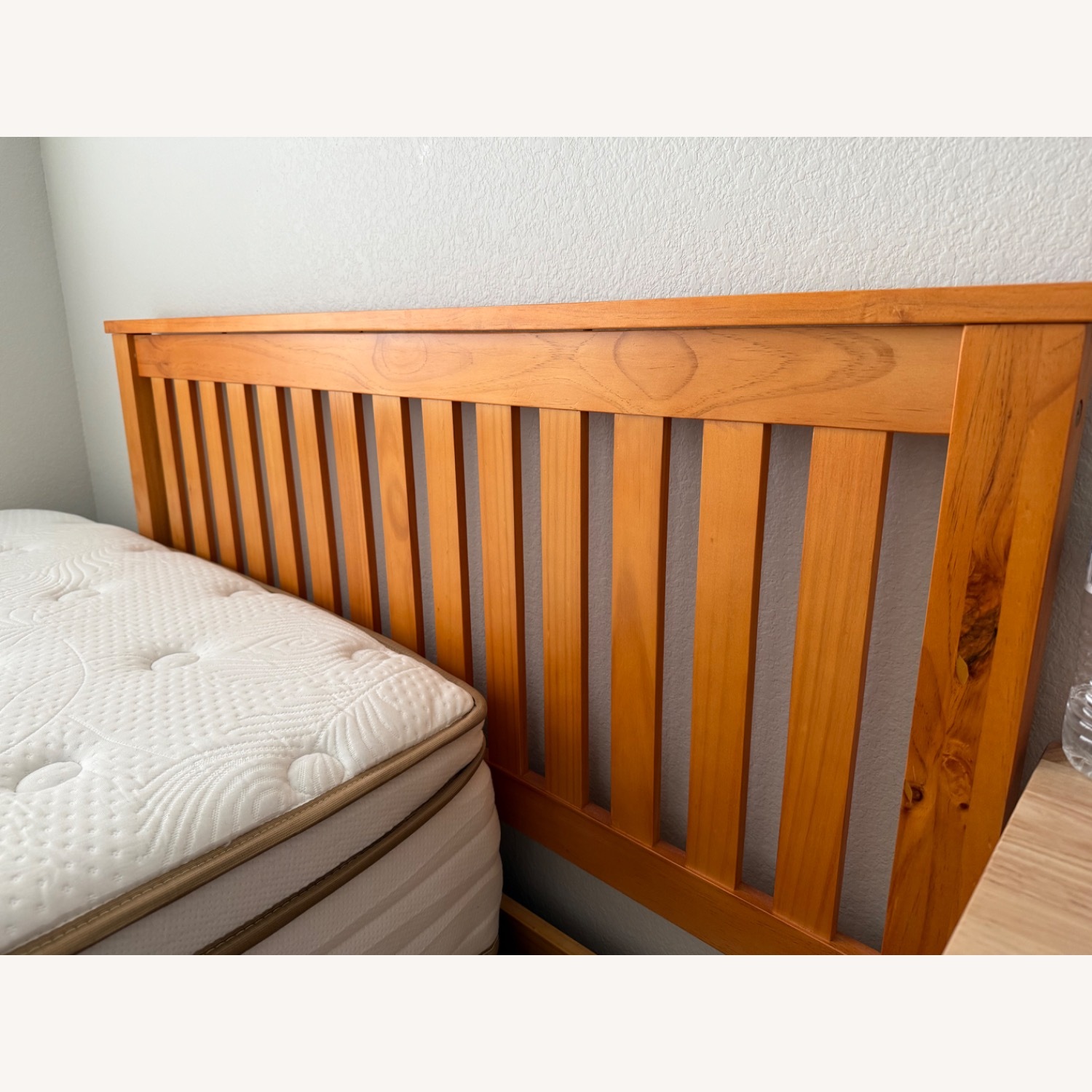Light Brown Wood Full Bed - image-3