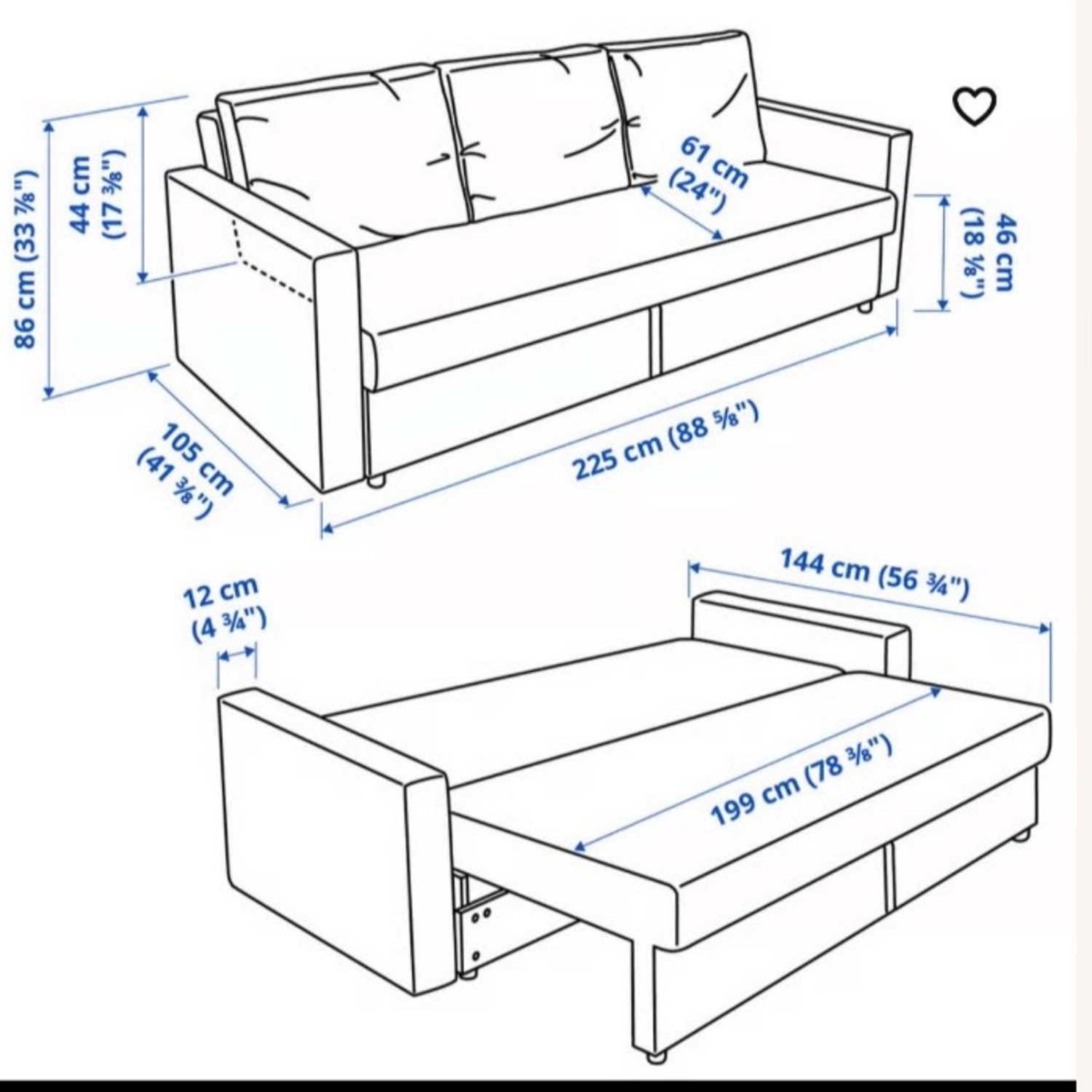 IKEA Friheten Dark Gray Sleeper Sofa - image-3