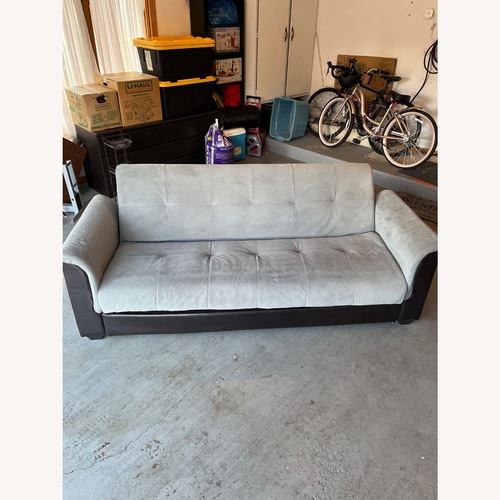 Used Light Gray Fabric Futon for sale on AptDeco