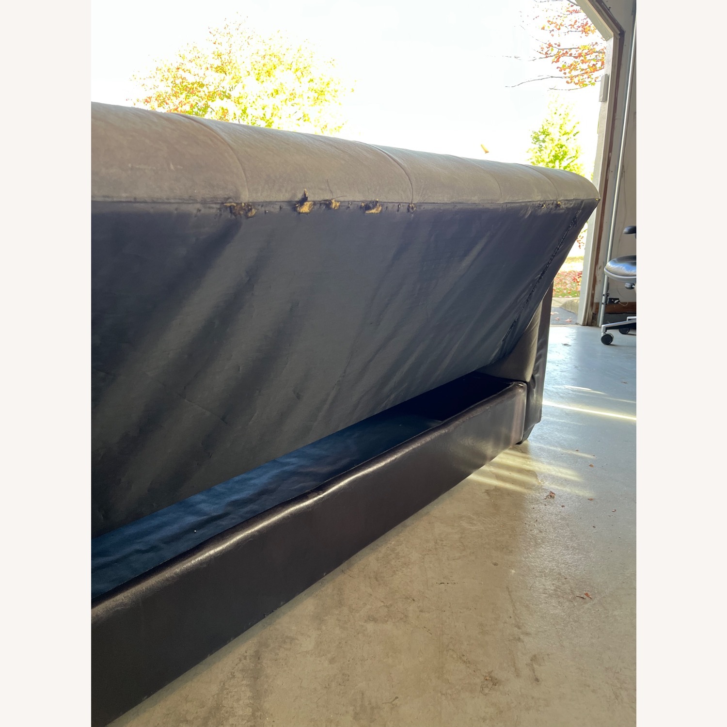 Light Gray Fabric Futon - image-4