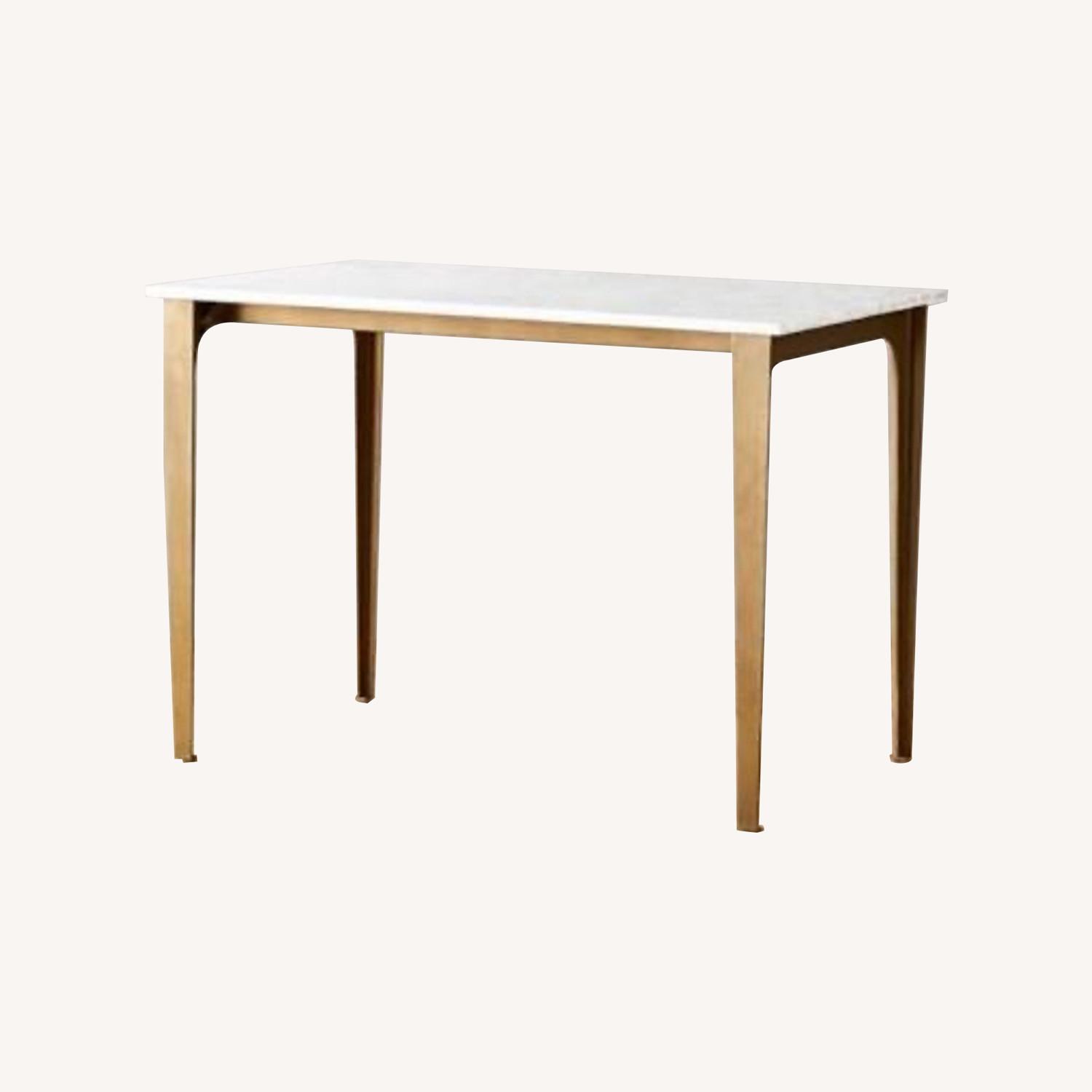 CB2 Paradigm Marble High Dining/Bar Table - image-0