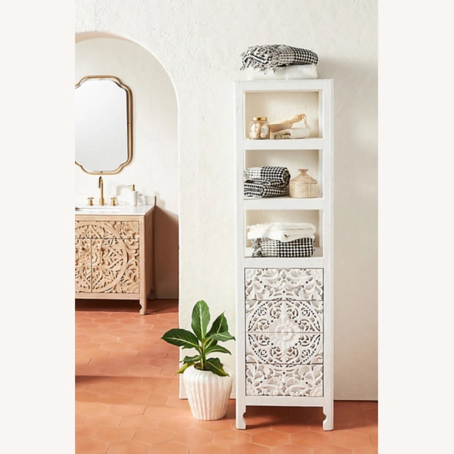 Anthropologie Lombok White Bookcase - image-2