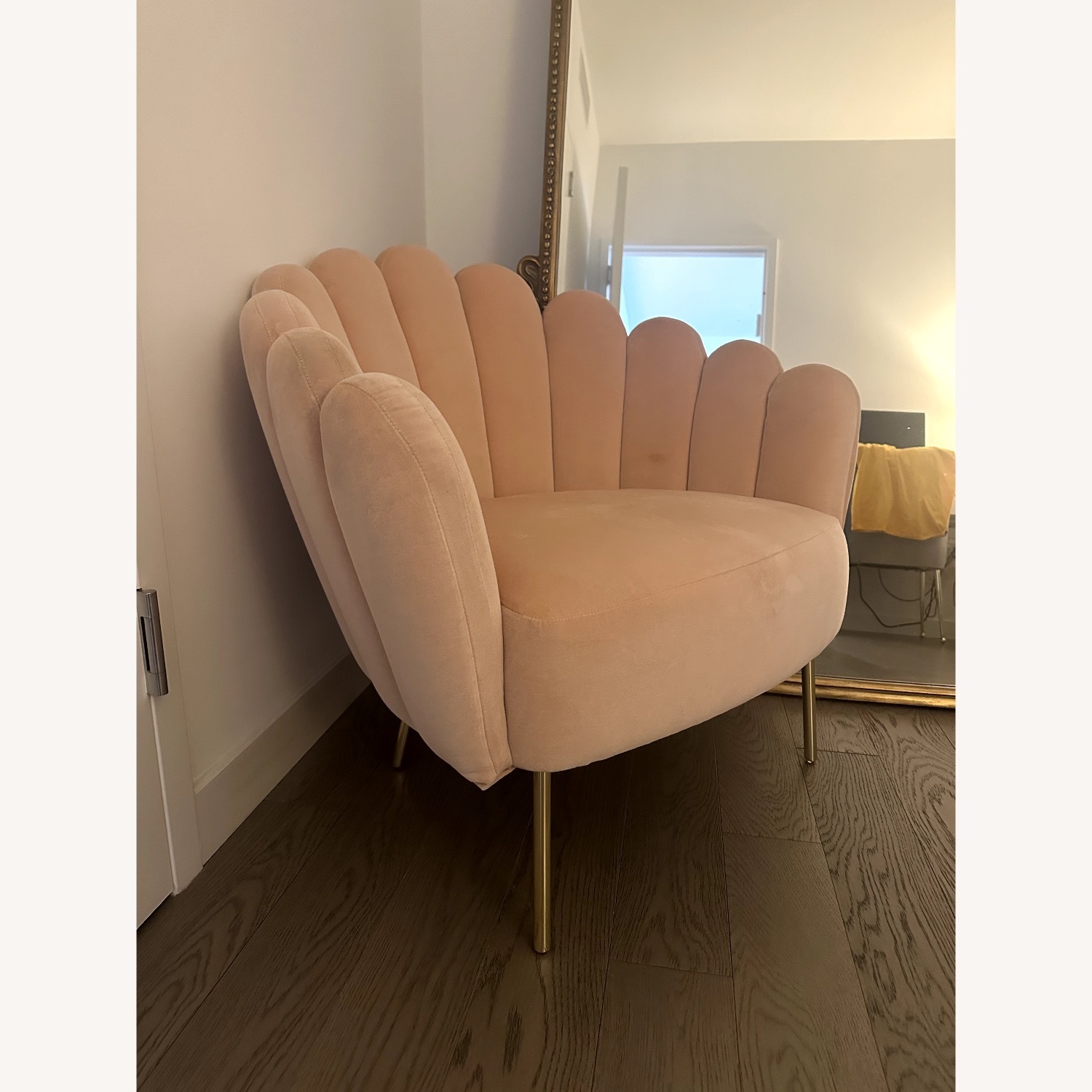 Anthropologie Pink Velvet Accent Chair - image-3
