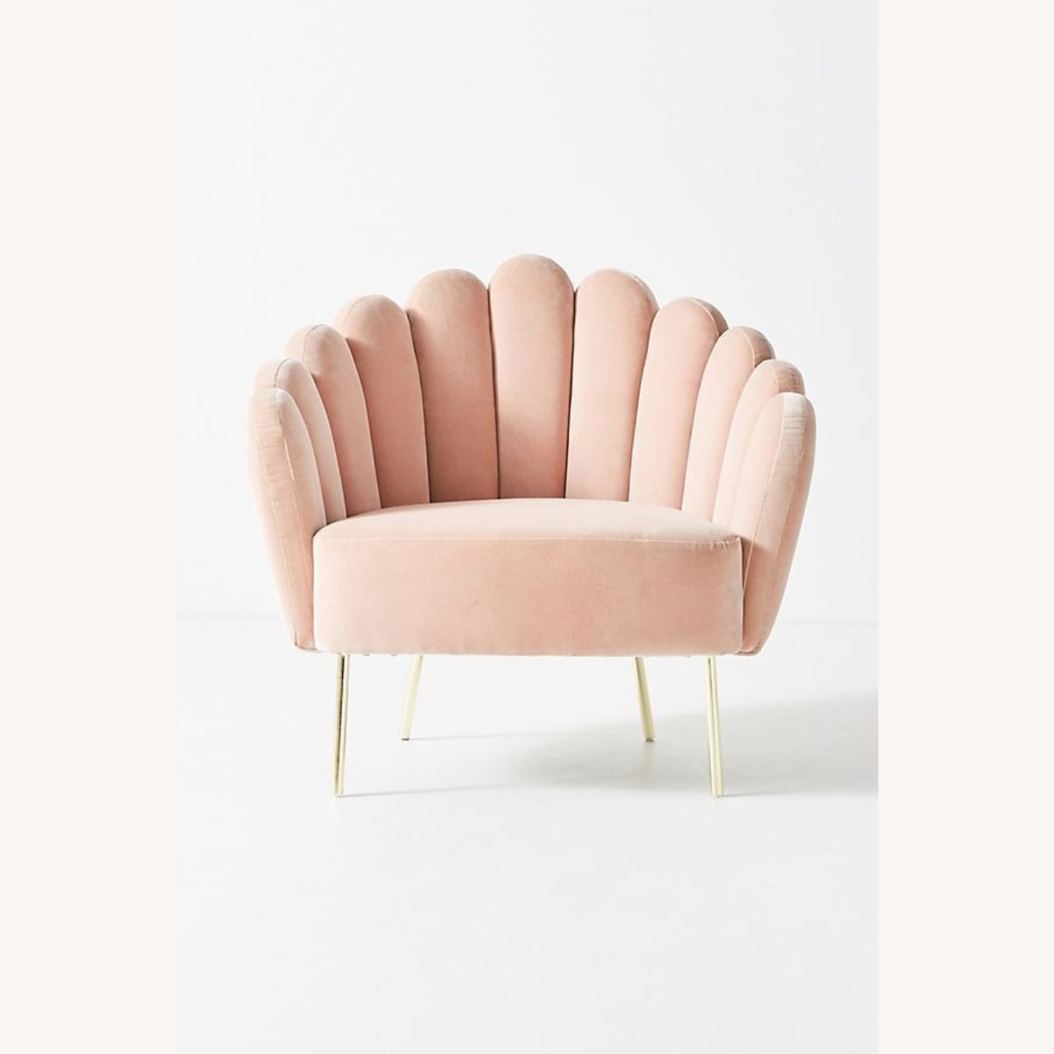 Anthropologie Pink Velvet Accent Chair - image-4
