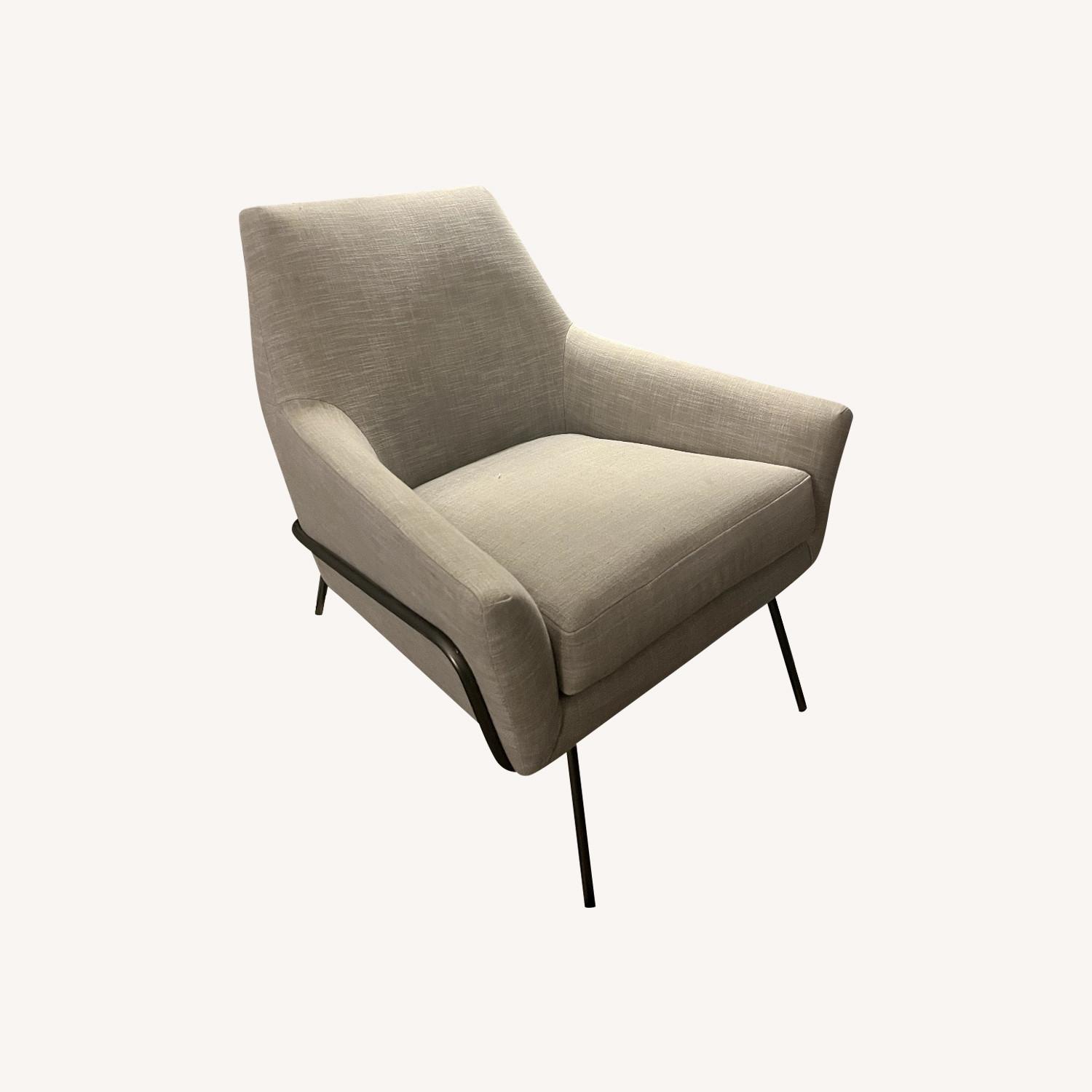 West Elm Lucas Graphite (Grey) Wire Base Chair - image-0