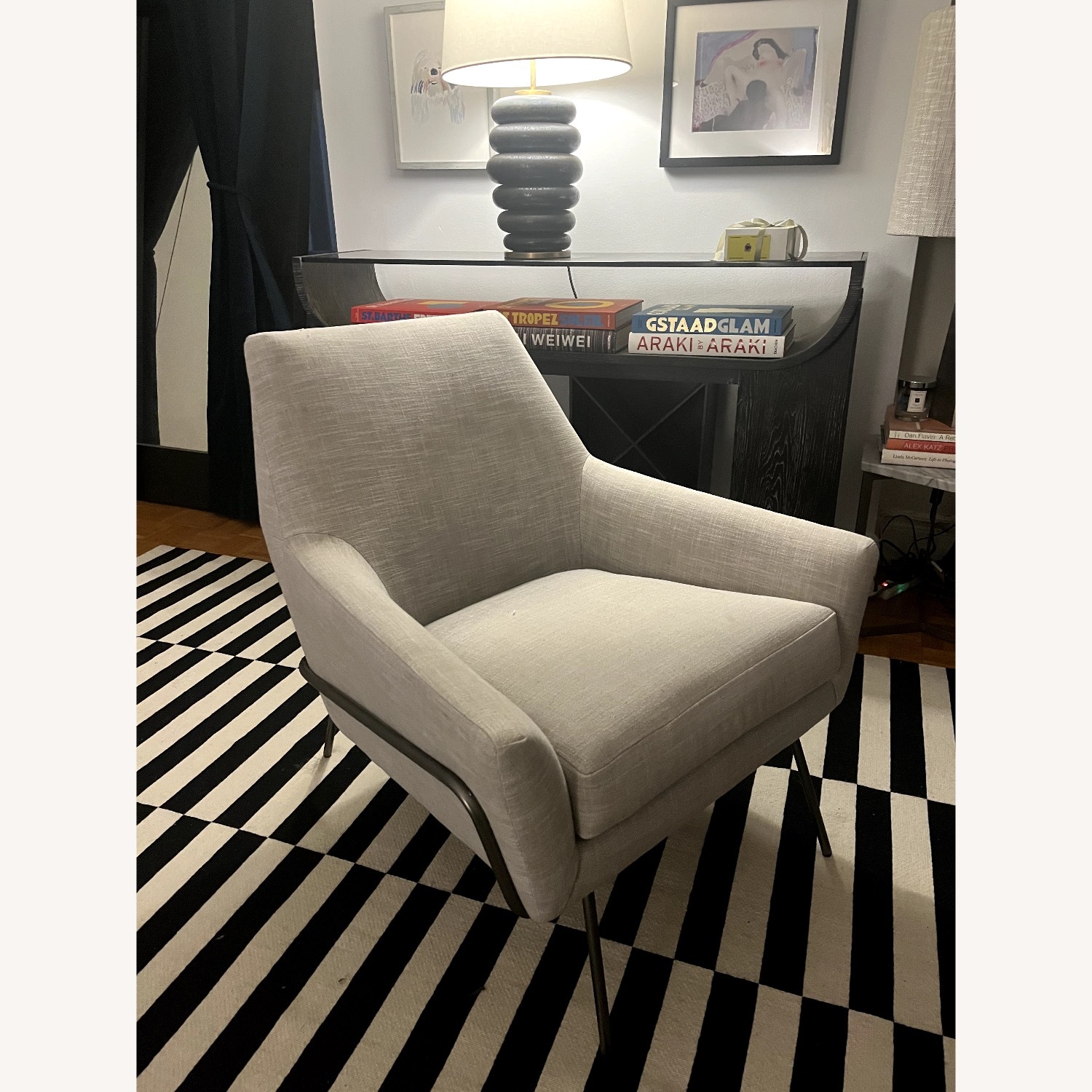 West Elm Lucas Graphite (Grey) Wire Base Chair - image-1