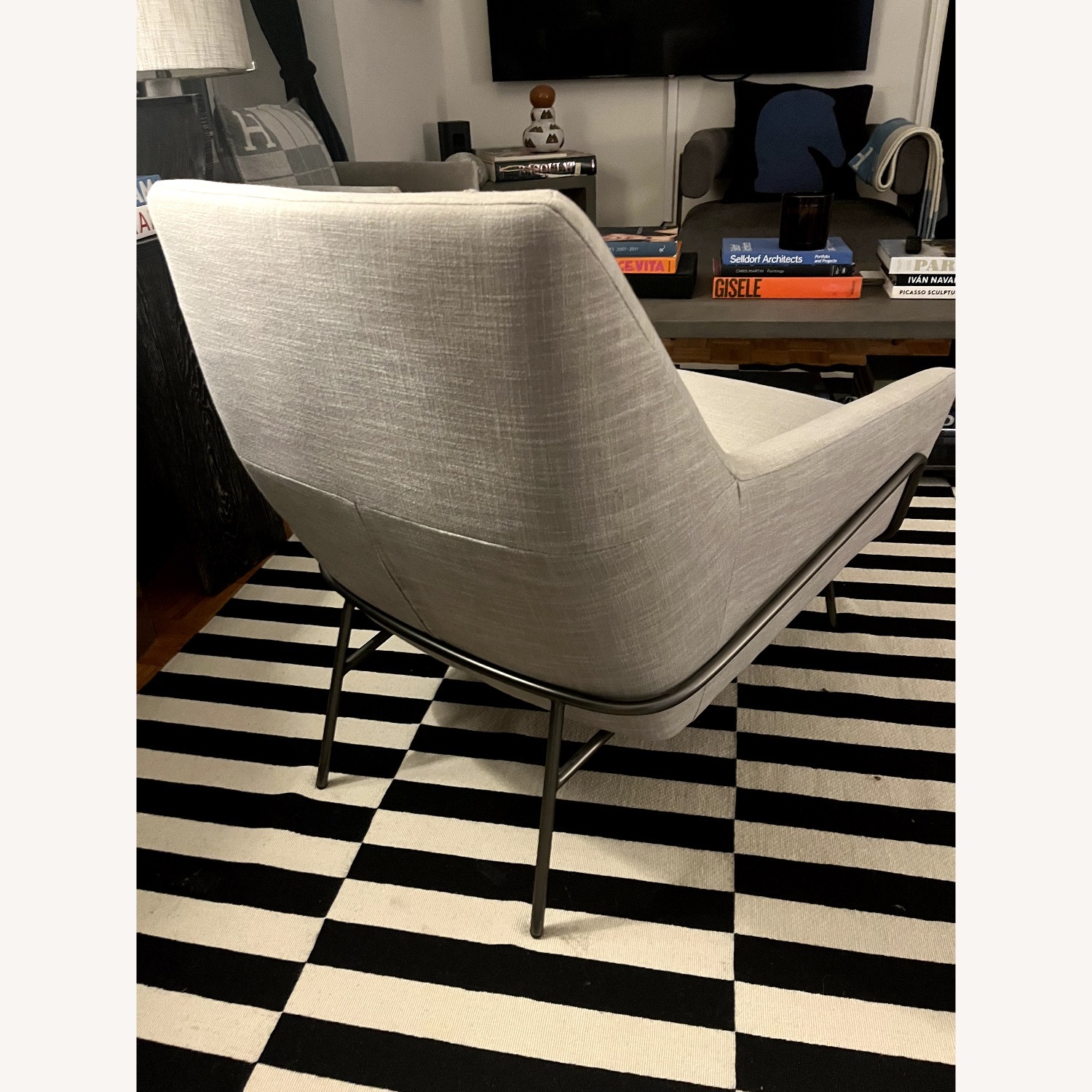 West Elm Lucas Graphite (Grey) Wire Base Chair - image-2