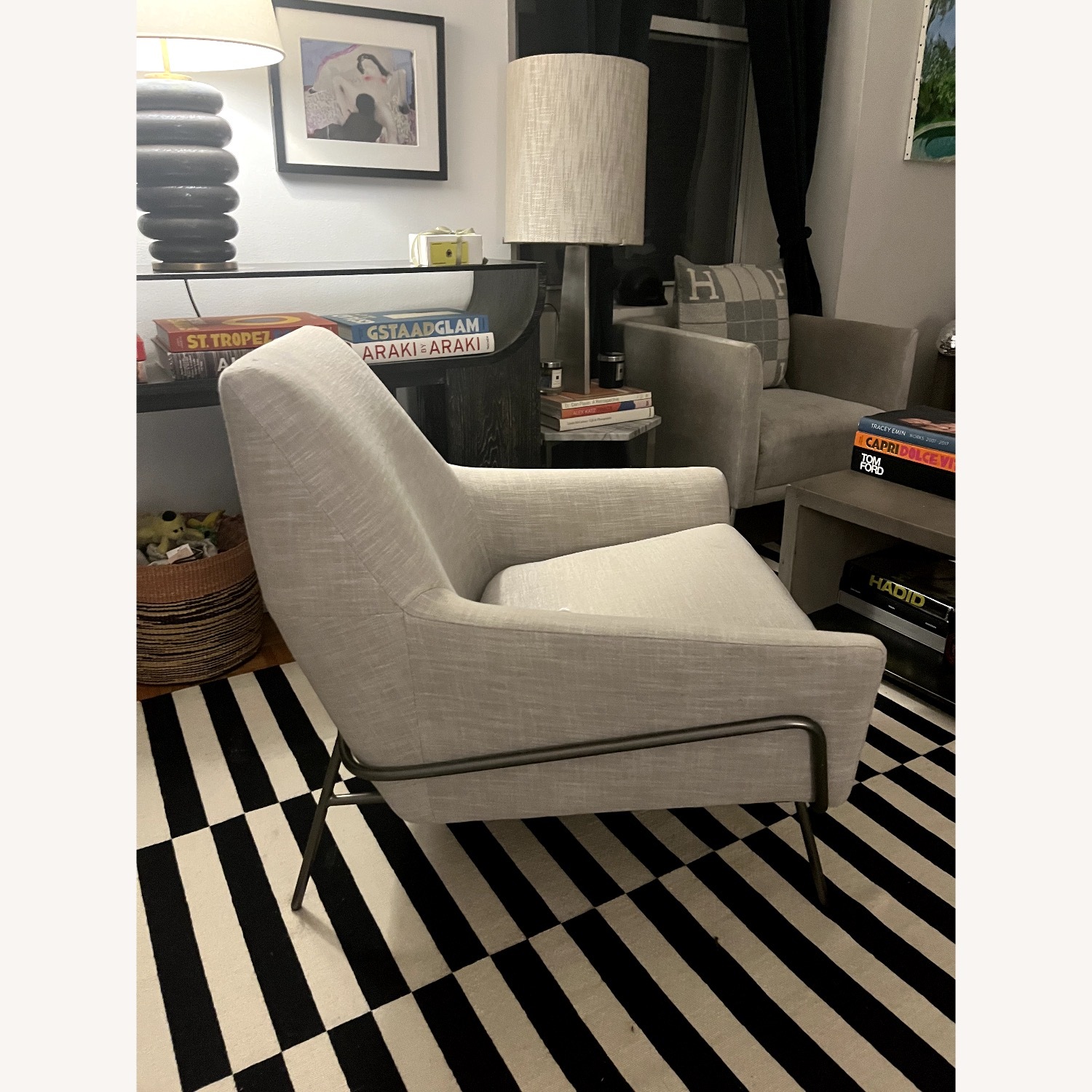 West Elm Lucas Graphite (Grey) Wire Base Chair - image-3