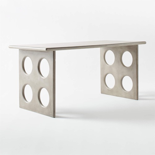 Used CB2 Otto Grey Concrete Desk for sale on AptDeco