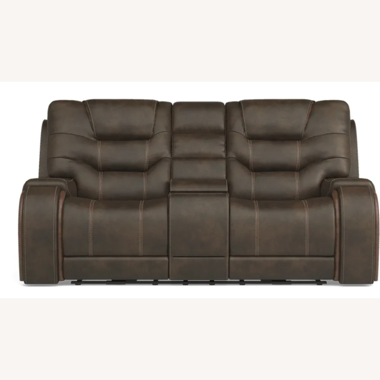 Laredo Springs Luxury Brown Microsuede Loveseat - image-9