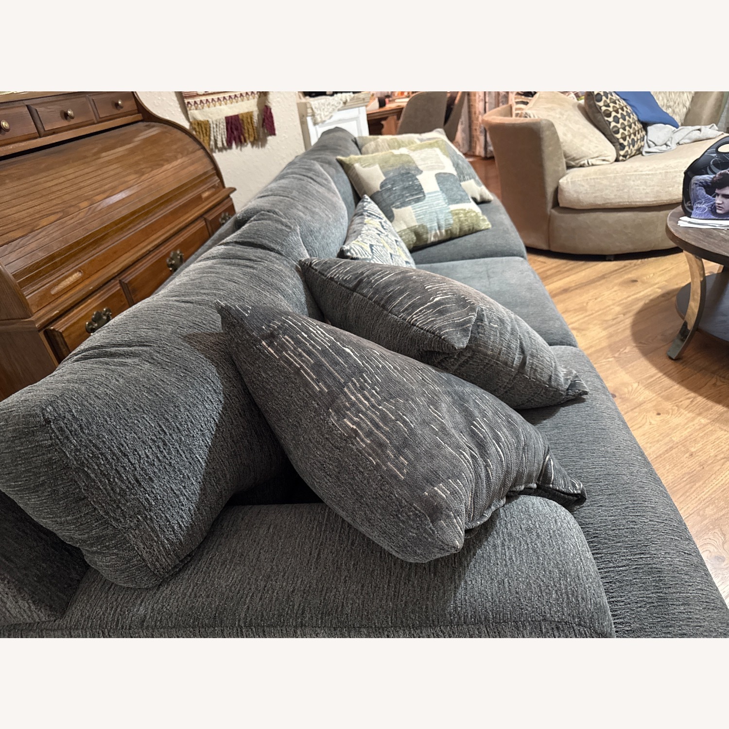 Norlin Blue 3 Seater Sofa - image-3