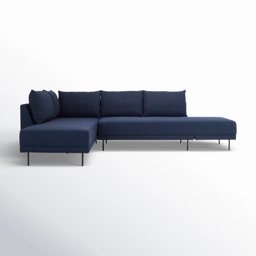 Used AllModern Blue Lon Upholstered Sleeper Sectional for sale on AptDeco