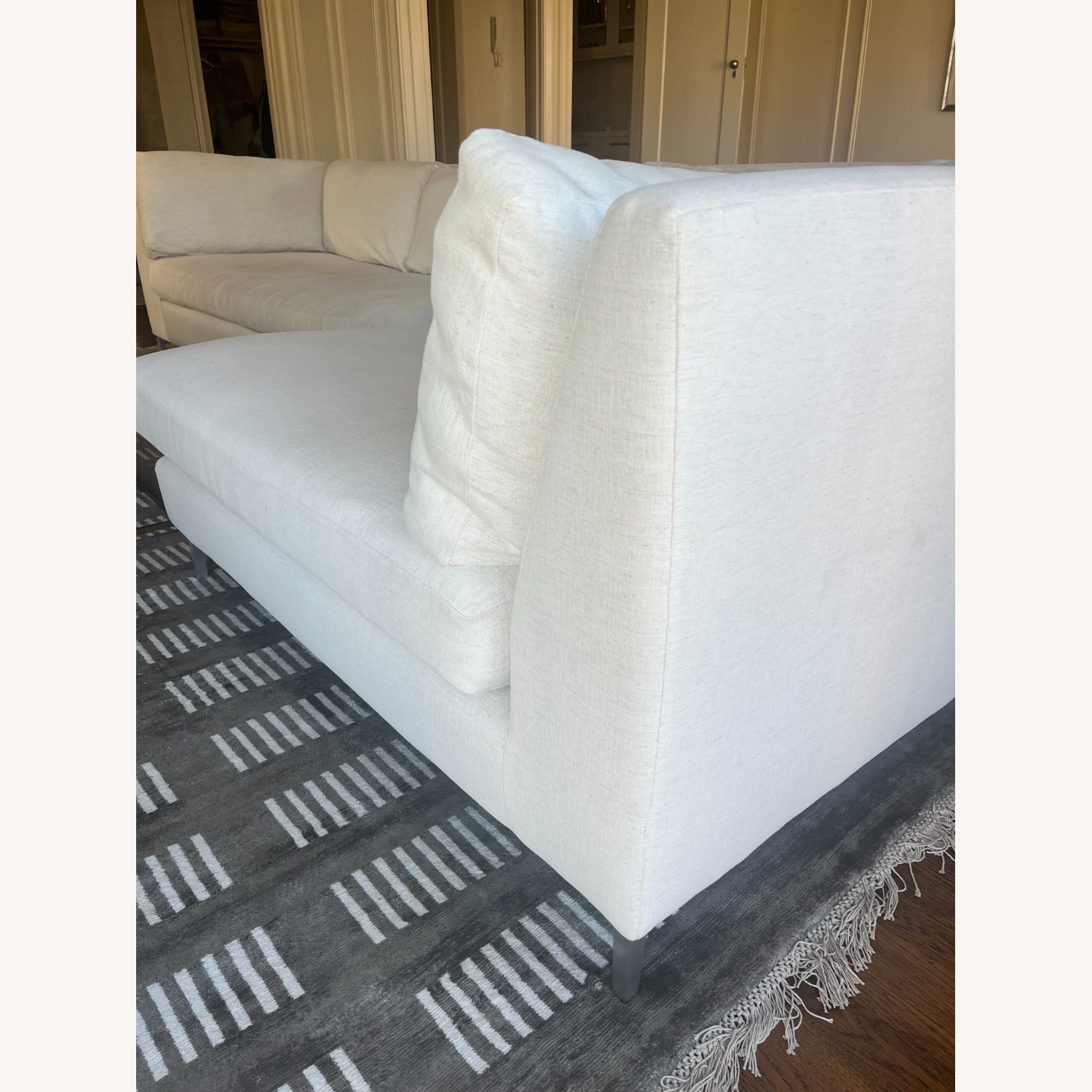 CB2 Decker White Fabric 2 Piece Sectional - image-5