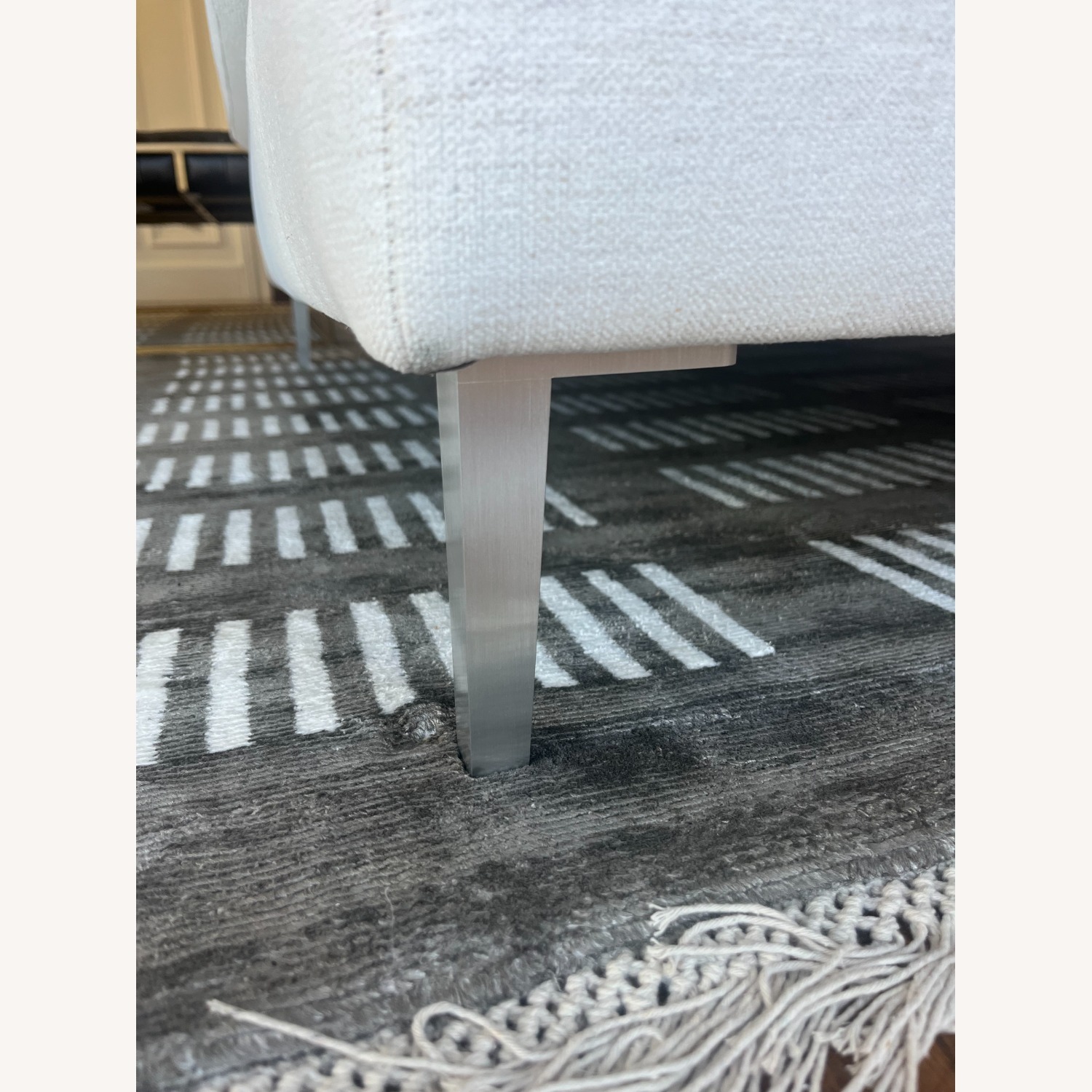 CB2 Decker White Fabric 2 Piece Sectional - image-4