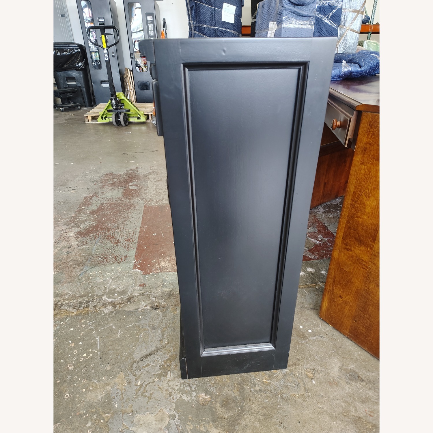 Crate & Barrel Steamer Black Bar Cabinet - image-3