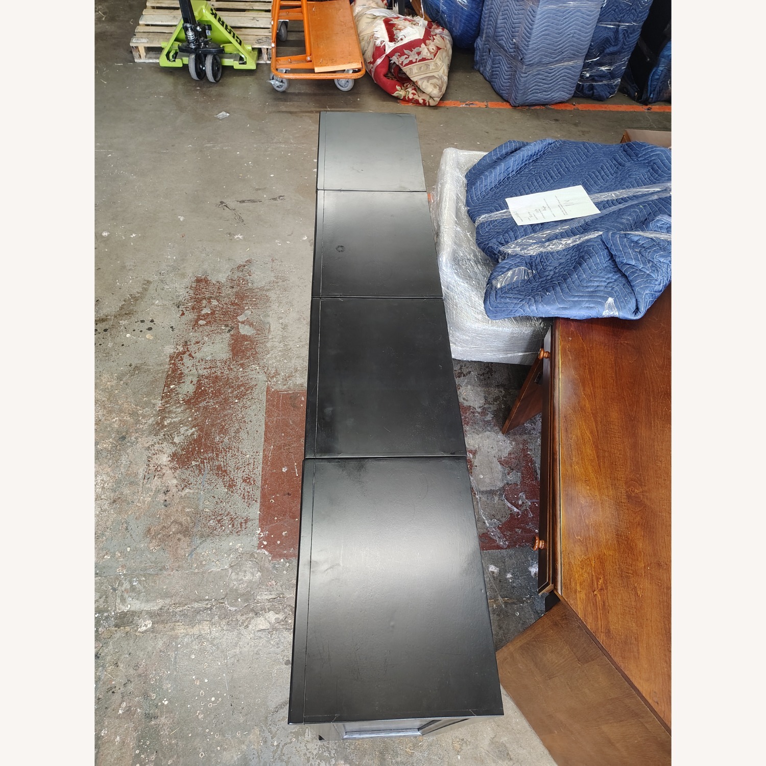 Crate & Barrel Steamer Black Bar Cabinet - image-9